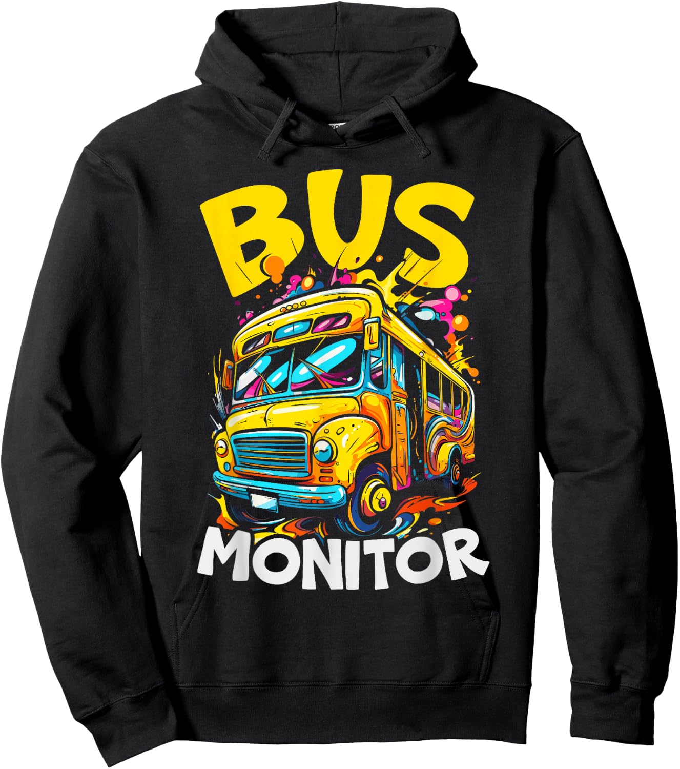 School Bus Monitor Bus Aide Attendant Bus Monitor Hoodie - Hoodie | Black