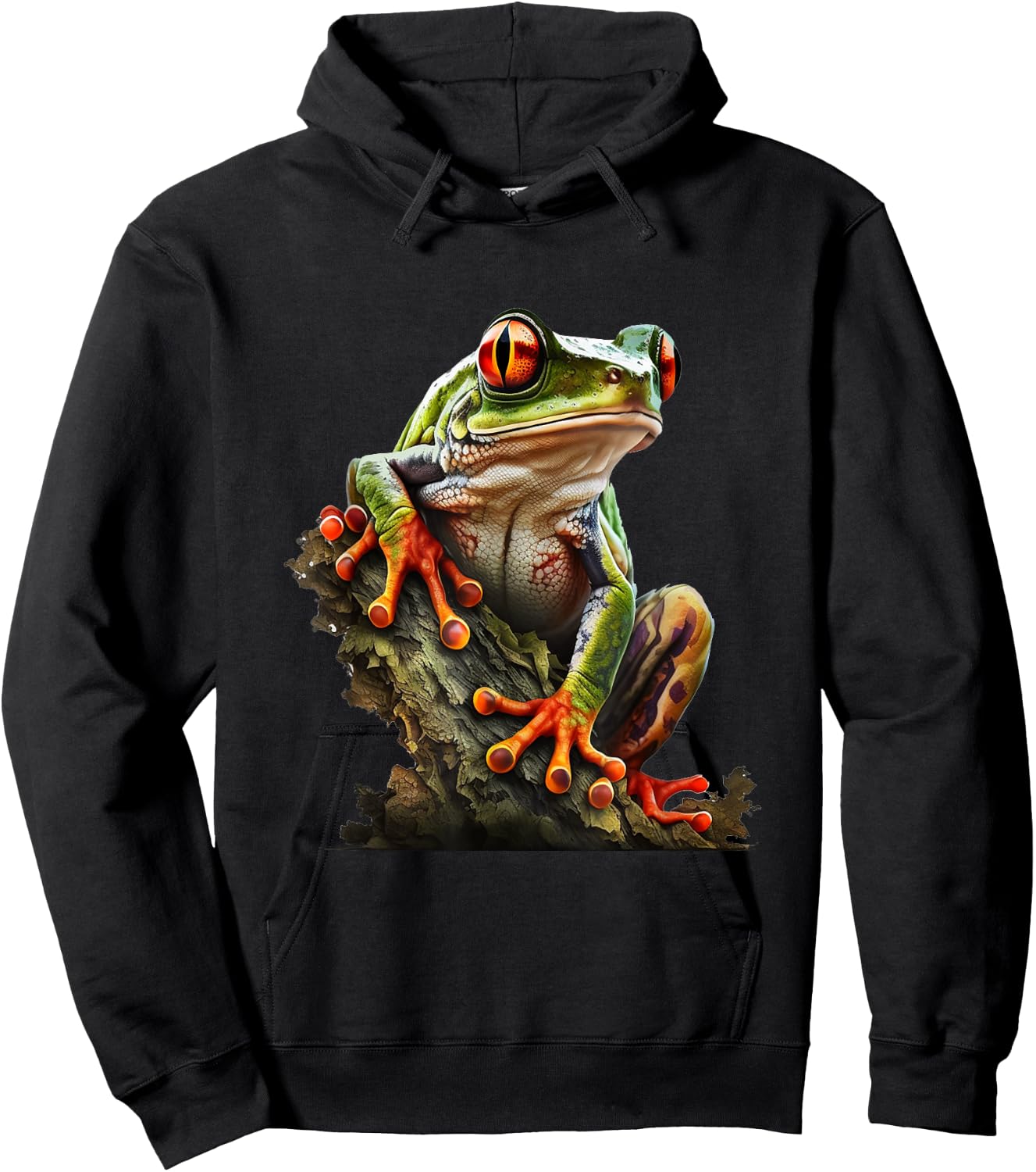 Tree Frog Red Eyed Tree Frog Rainforest Amphibian Frogs Hoodie - Hoodie | Black