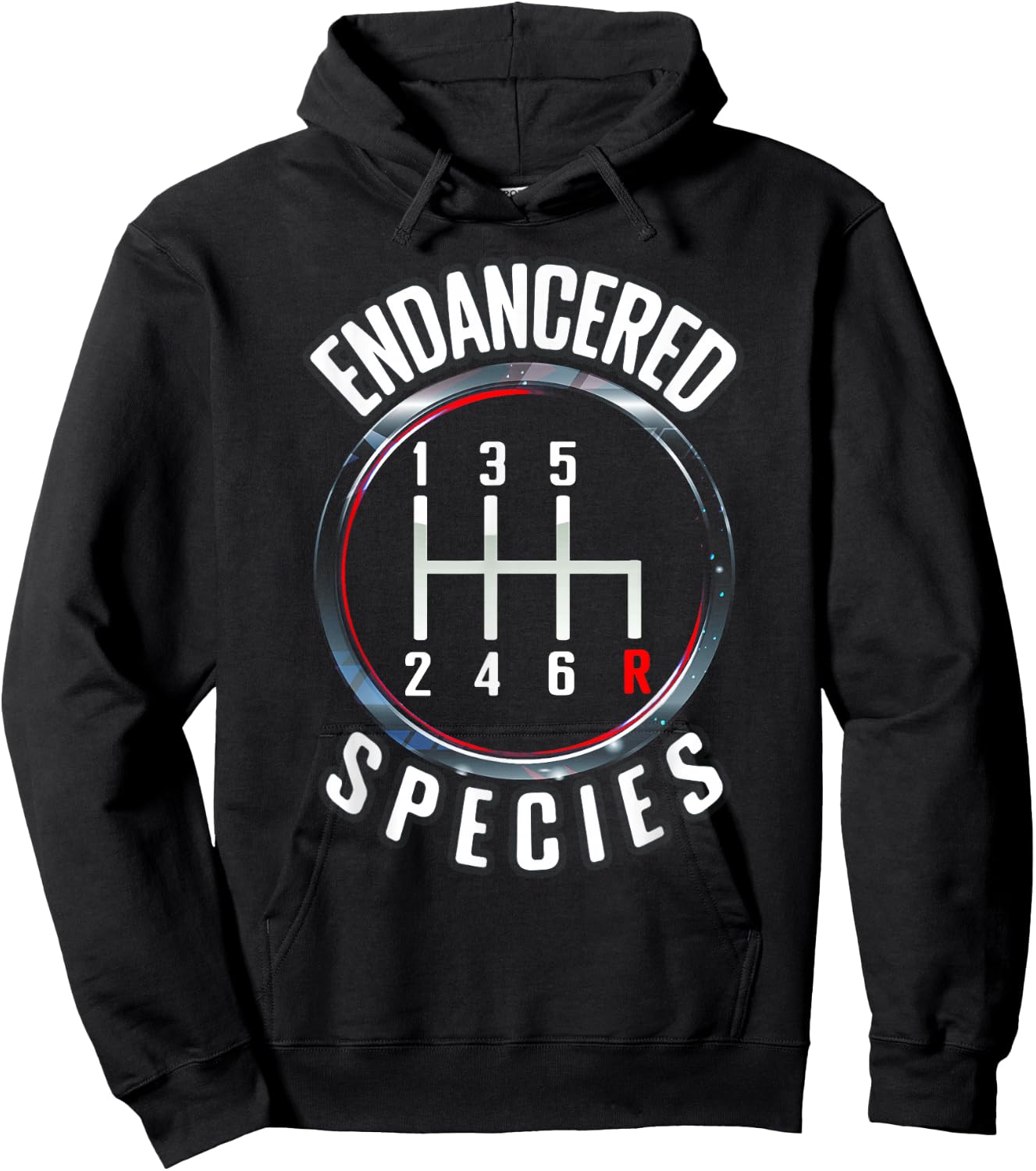Endangered a Species Manual Gearbox Stick-Shift 6 Speed Hoodie - Hoodie | Black