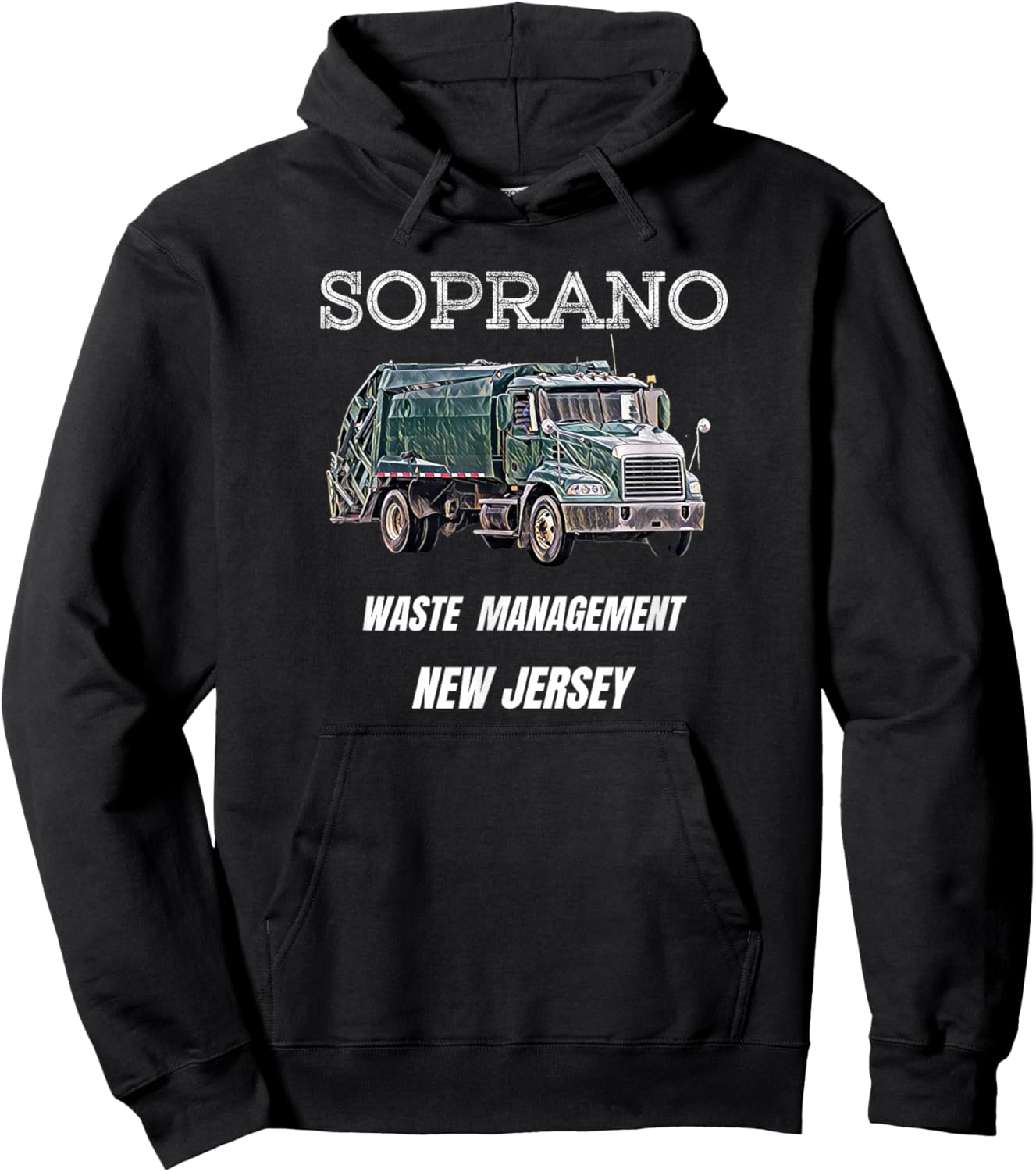 Soprano Garbage Truck Waste Management Hoodie - Hoodie | Black