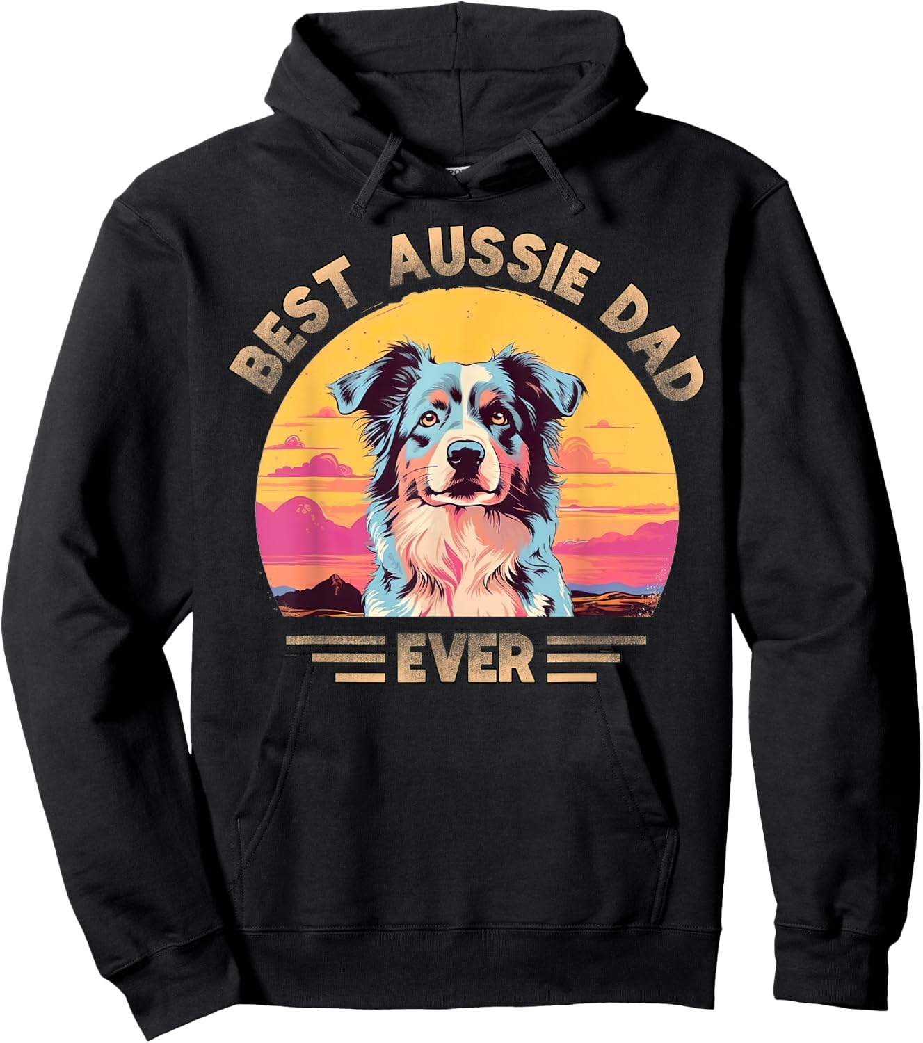Aussie DAD Australian Shepherd Hoodie - Hoodie | Black