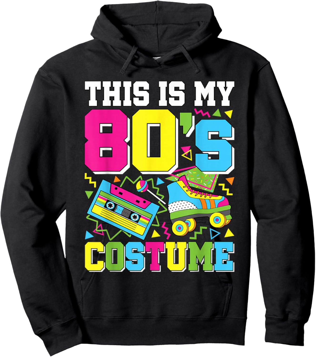 This is My 80's Costume 80s Party Outfit Funny 80's Lover Hoodie - Hoodie | Black
