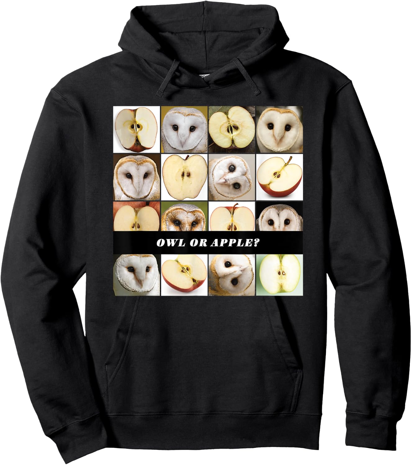 Barn Owl or Apple? AI Machine Learning Food or Object Meme Hoodie - Hoodie | Black