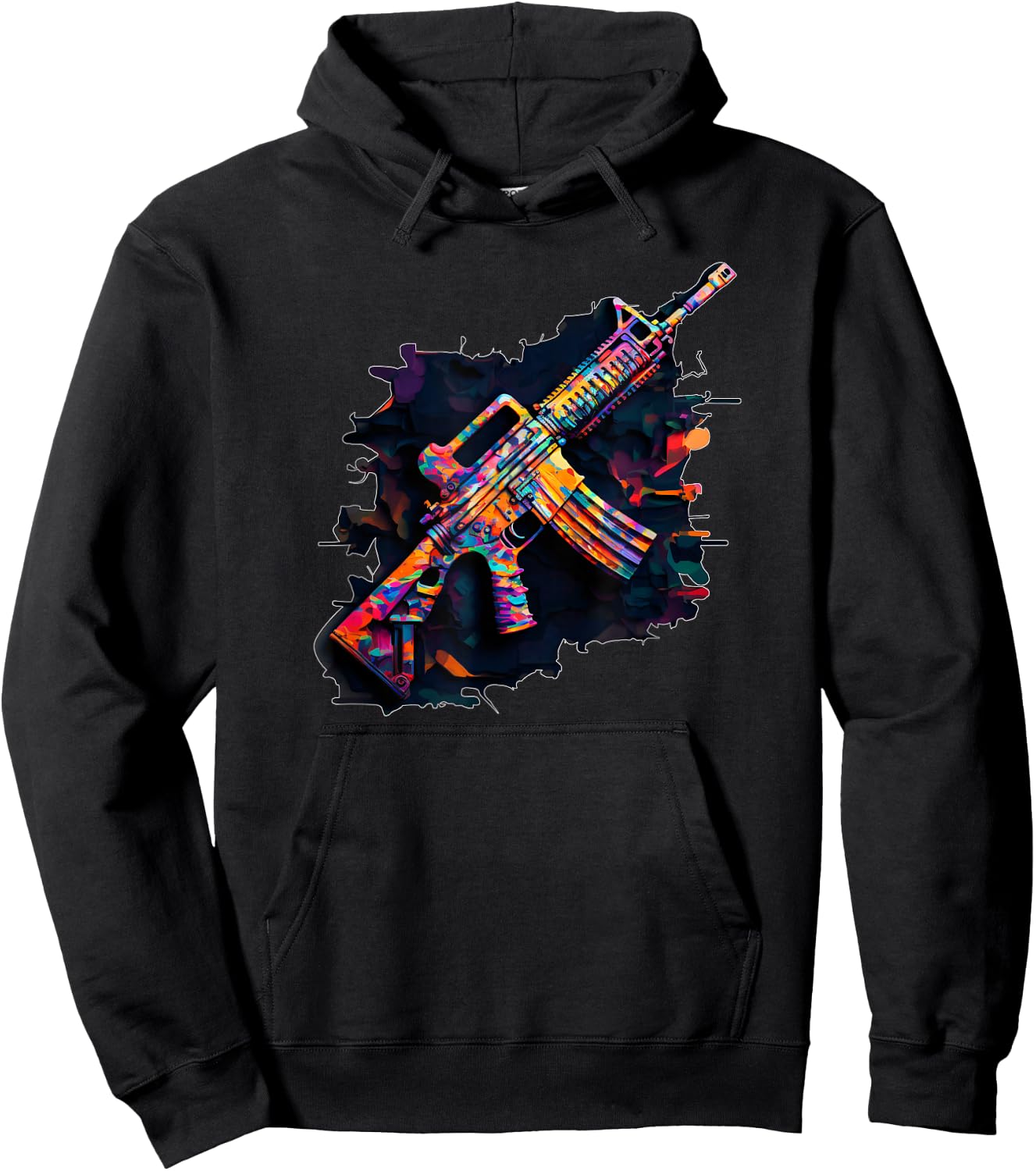 AR15 Mythical Rifle Life & Shooting in Colours Hoodie - Hoodie | Black