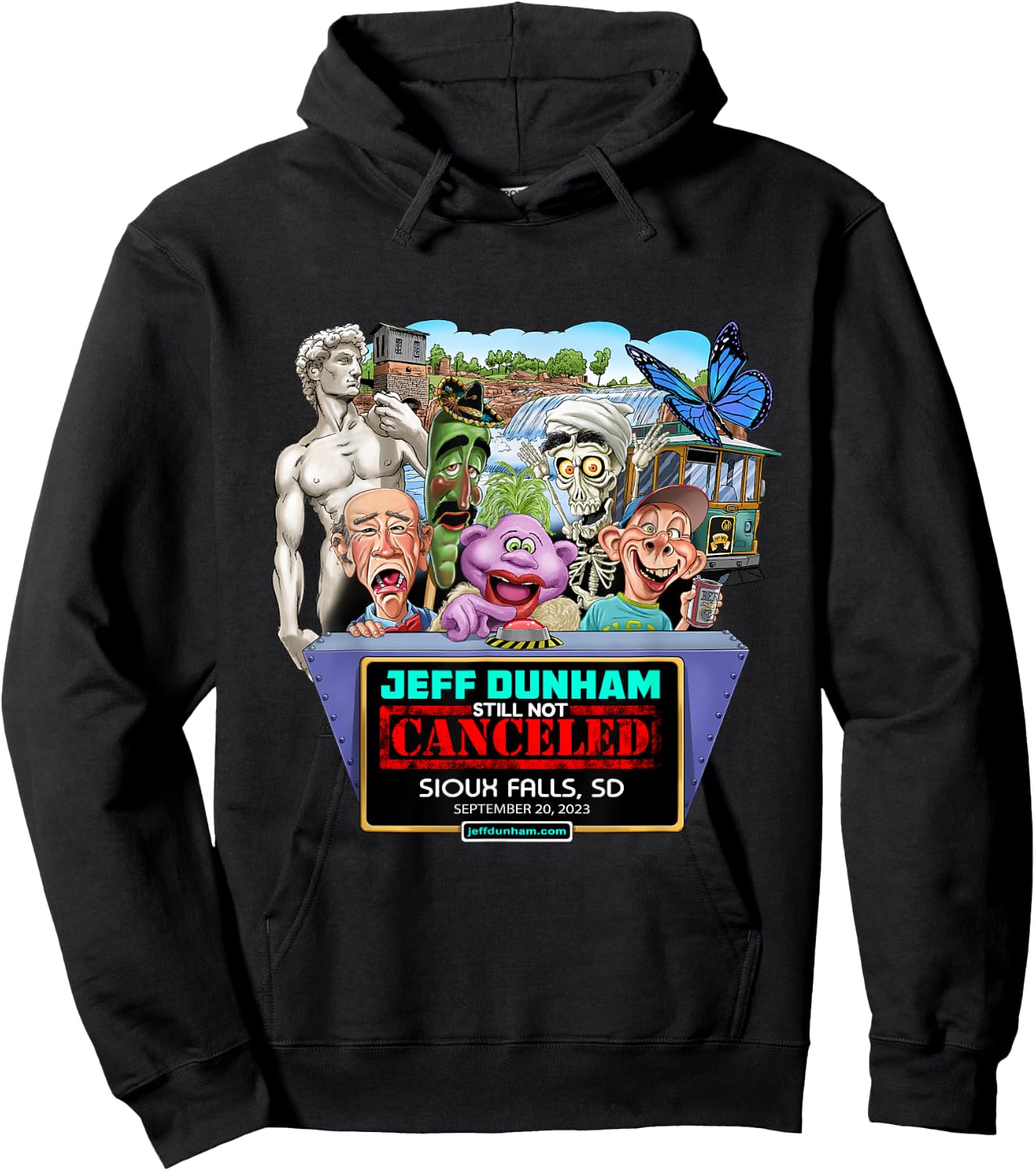 Jeff Dunham Sioux Falls, SD (2023) Hoodie - Hoodie | Black