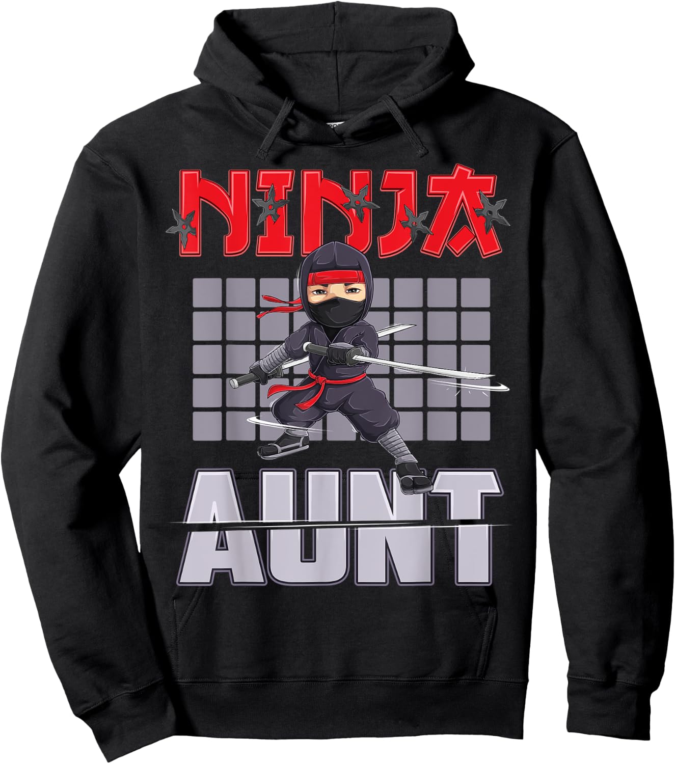 Aunt Ninja Birthday Party Ideas Birthday Ninja Aunt Hoodie - Hoodie | Black