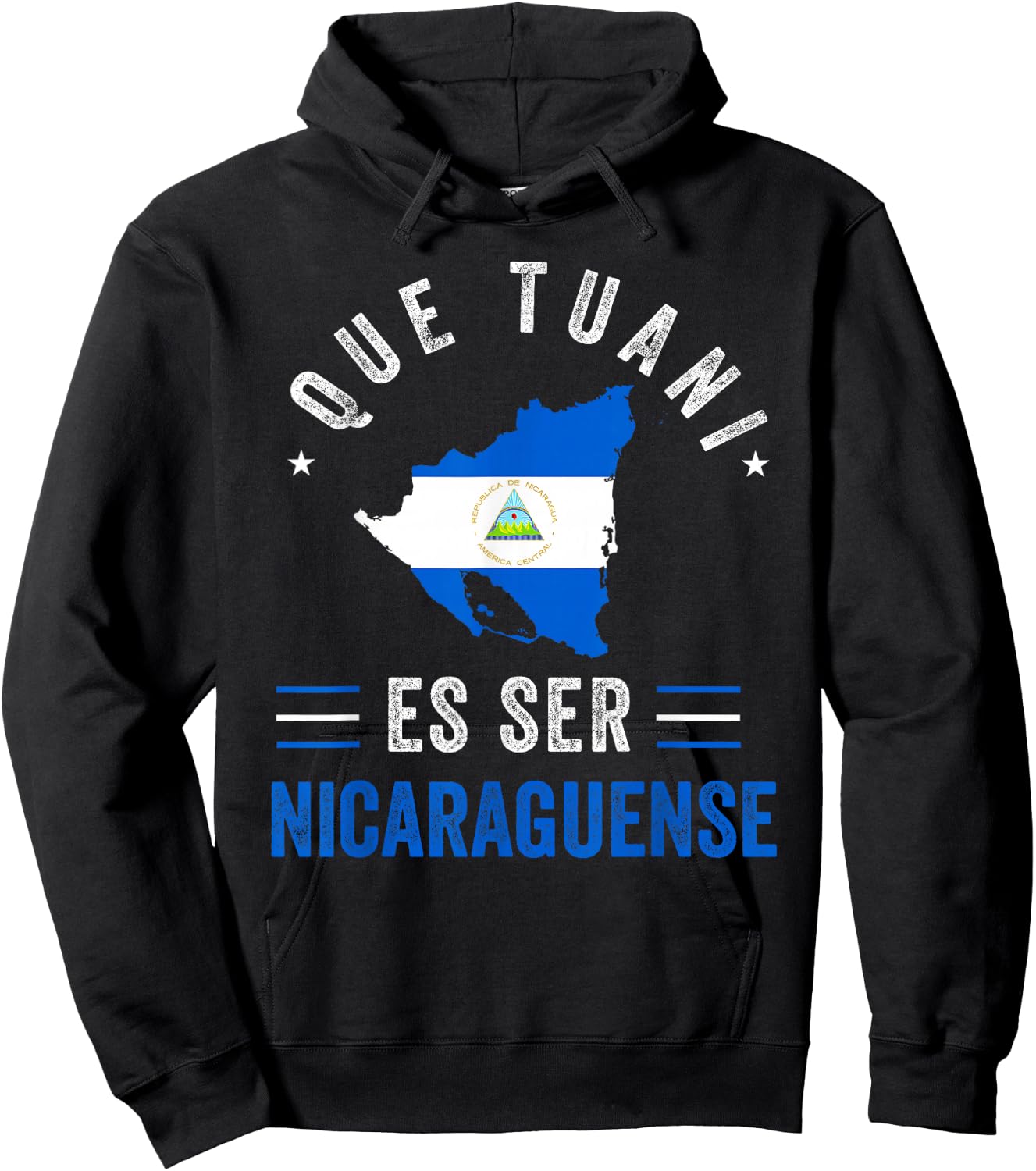 Nicaragua Flag Camiseta Nicaraguan Nicoya Pinoleros Tuani Hoodie - Hoodie | Black