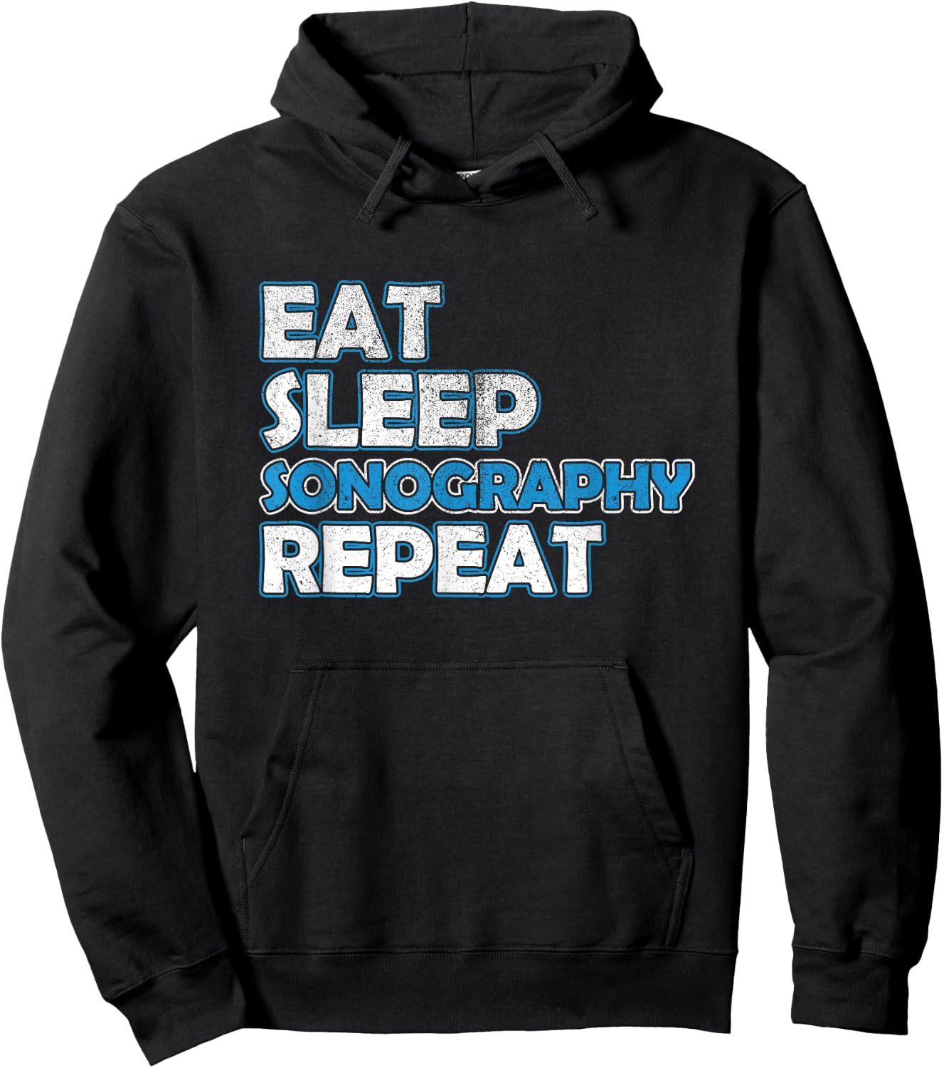 Eat Sleep Sonography Sonographer Ultrasound Echography Hoodie - Hoodie | Black