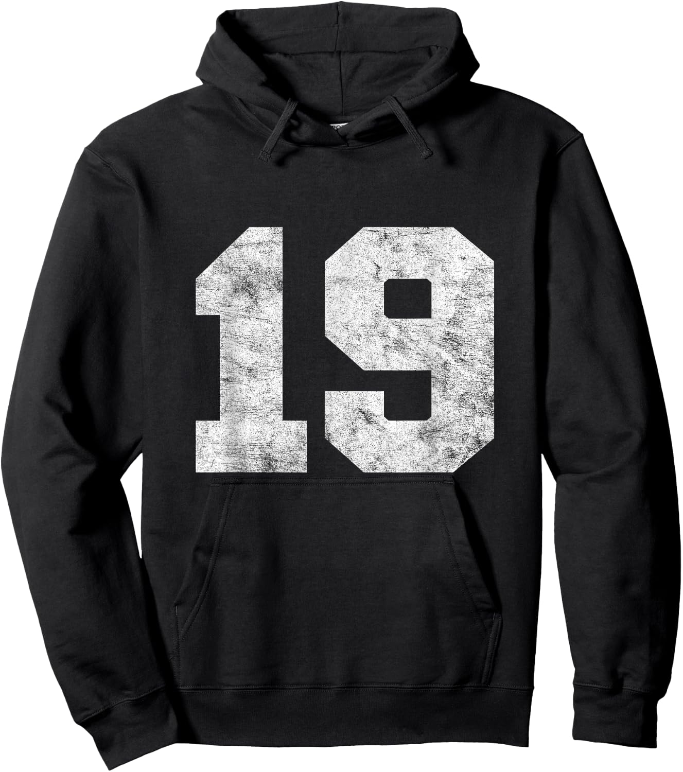 Vintage Lucky Number 19 Birthday Sports Player Team Athlete Hoodie - Hoodie | Black