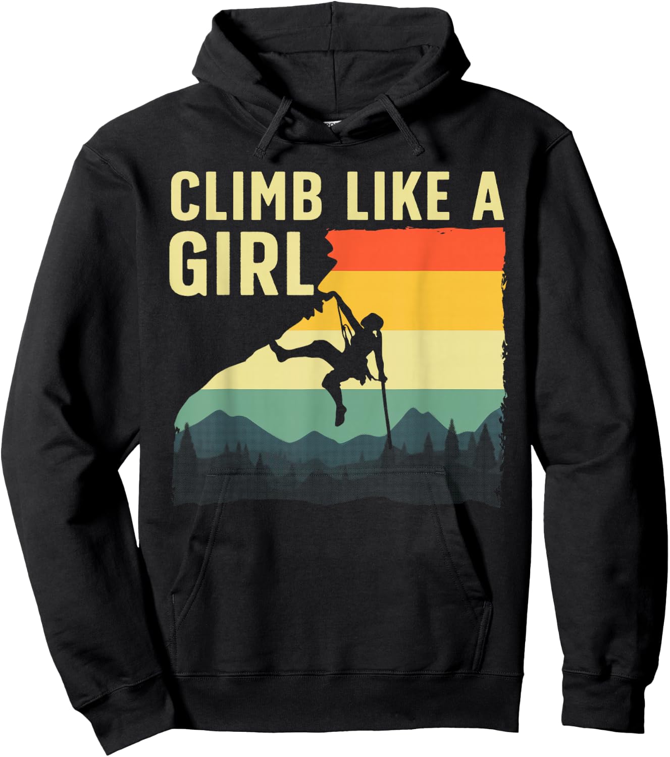Cool Rock Climbing Girls Mountain Rock Climbers Hoodie - Hoodie | Black