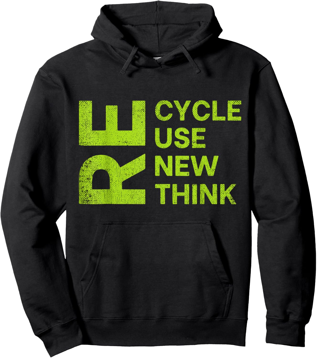 Recycle Reuse Renew Rethink Re Cycle Use New Environment Hoodie - Hoodie | Black