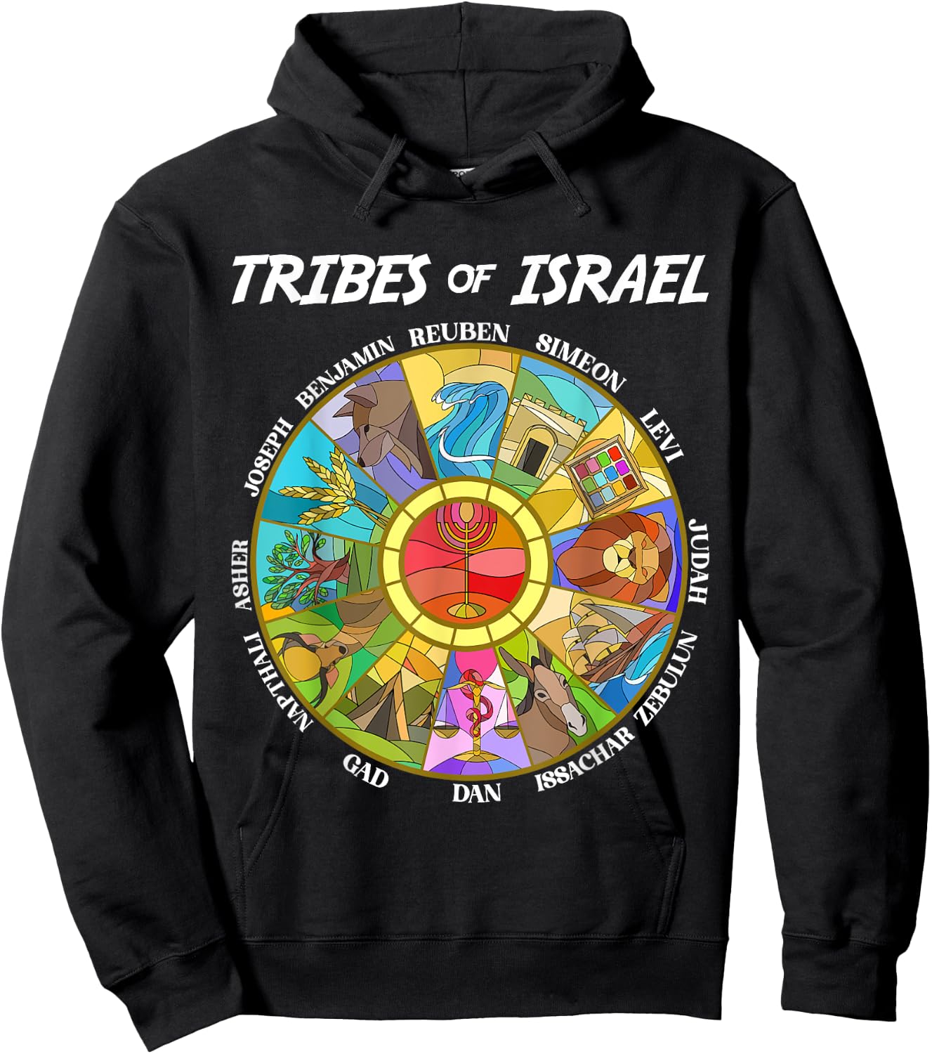 Tribes Of Israel Nation Hebrew Twelve Sons Jewish Judah Hoodie - Hoodie | Black