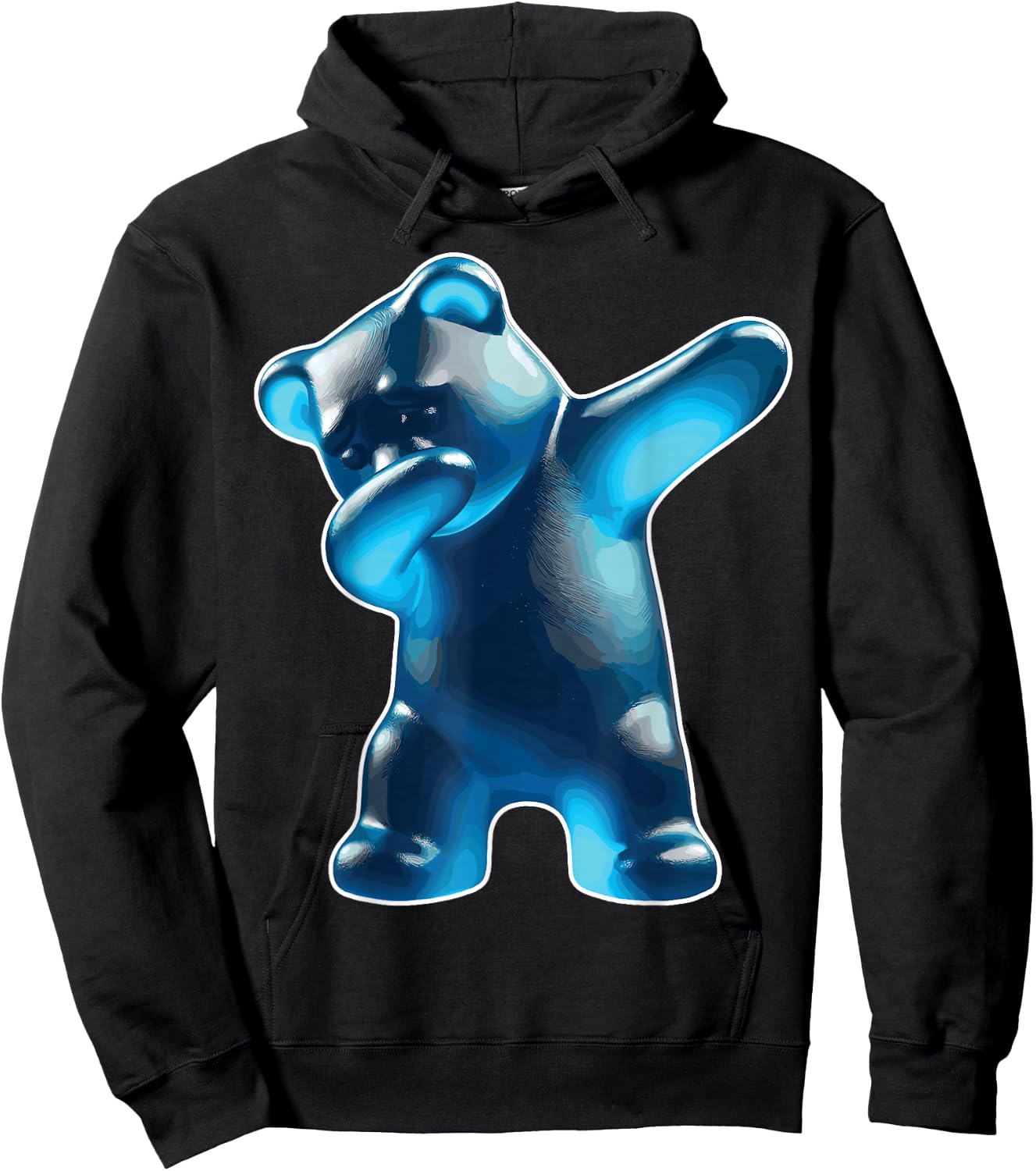 Gummy Bear, Blue Gummy Bear, Dabbing Gummy Bear Hoodie - Hoodie | Black