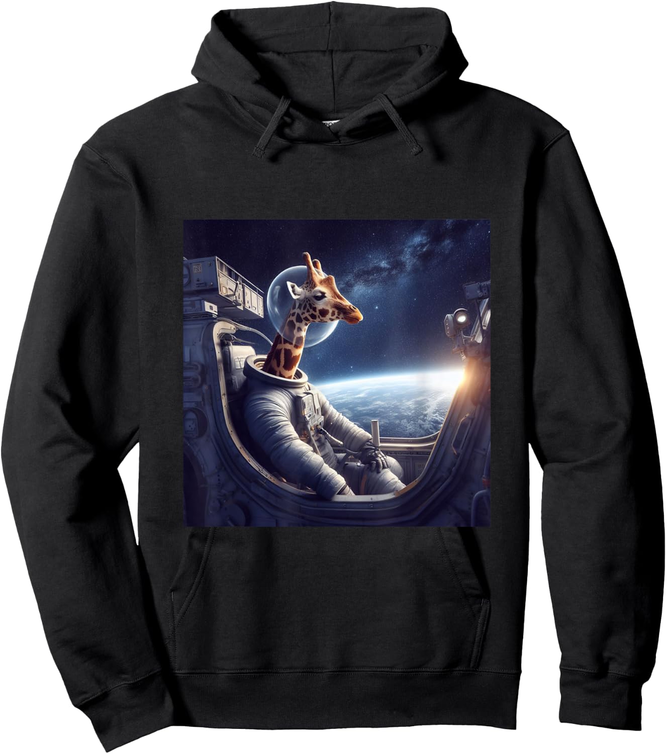 Spaced Giraffe Hoodie - Hoodie | Black