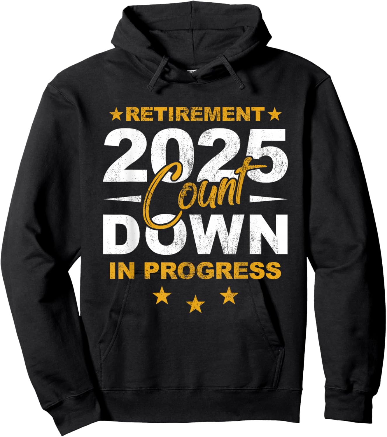 Retirement 2025 Count Down In Progress Retiring Vintage Hoodie - Hoodie | Black