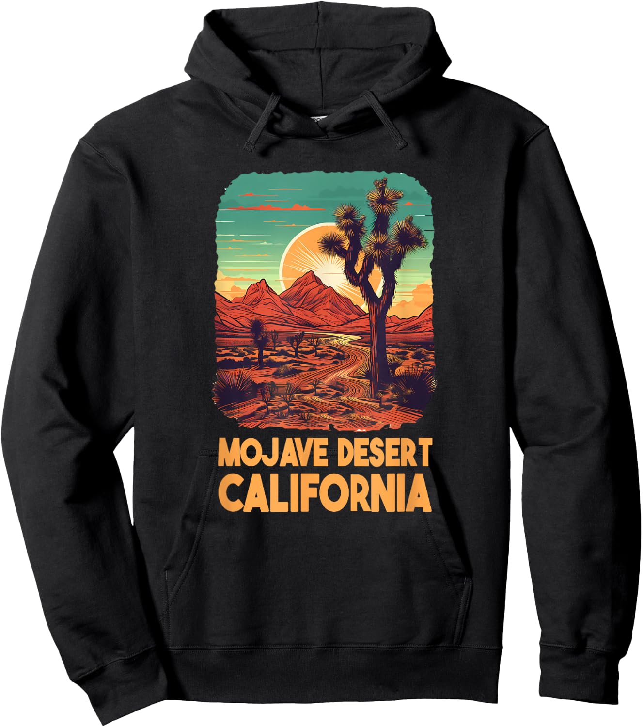 Mojave Desert Adventure Vintage Nature Lover Hiking Design Hoodie - Hoodie | Black