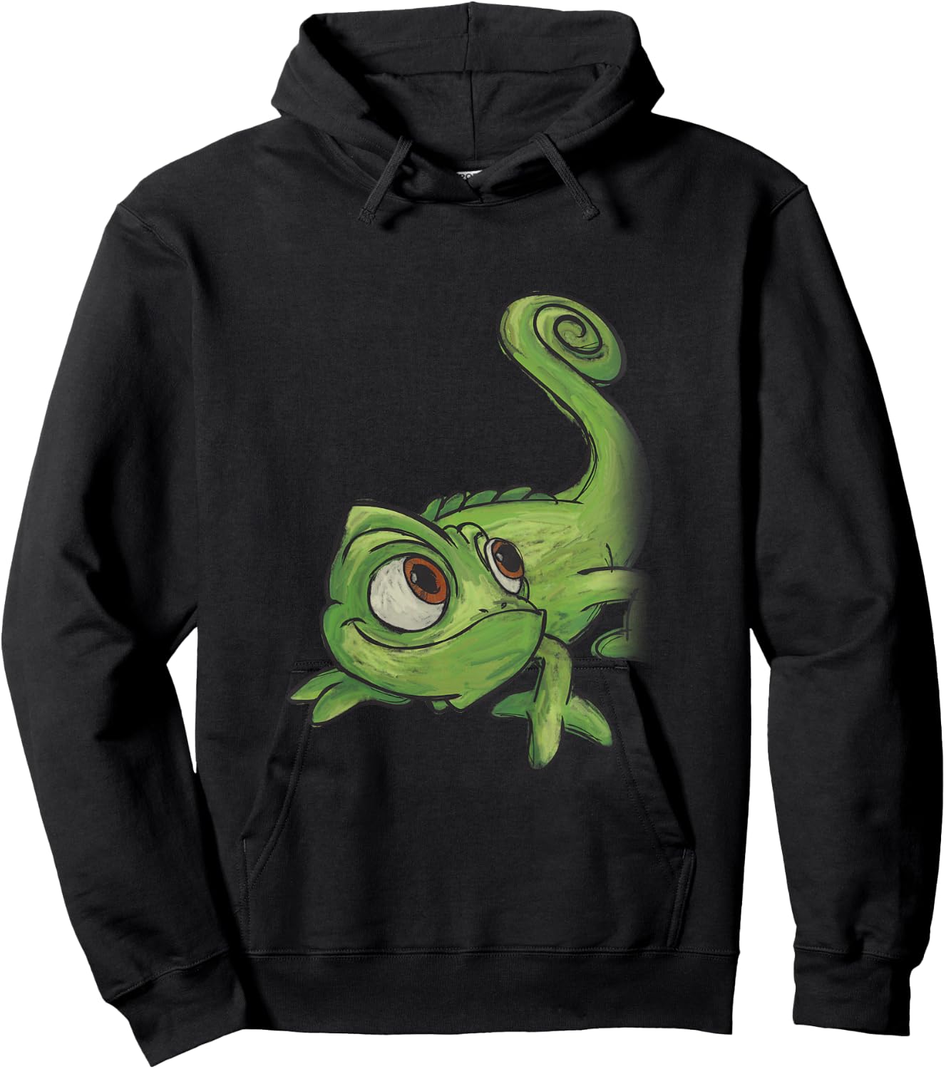 Kids Disney Tangled Pascal Adorable Chameleon Color Sketch Icon Hoodie - Hoodie | Black