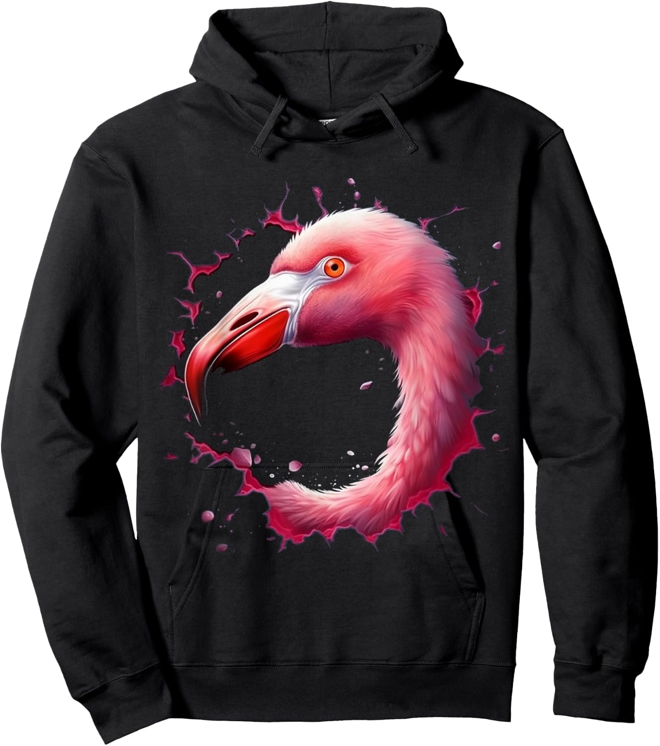 Flamingo Art - Bird Animal Artwork Flamingo Hoodie - Hoodie | Black