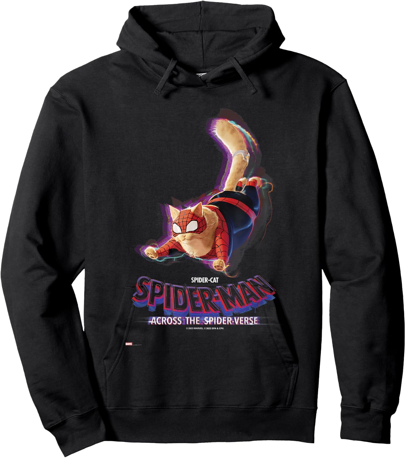 Marvel Spider-Man Across The Spider-Verse Part 1 Spider-Cat Hoodie - Hoodie | Black