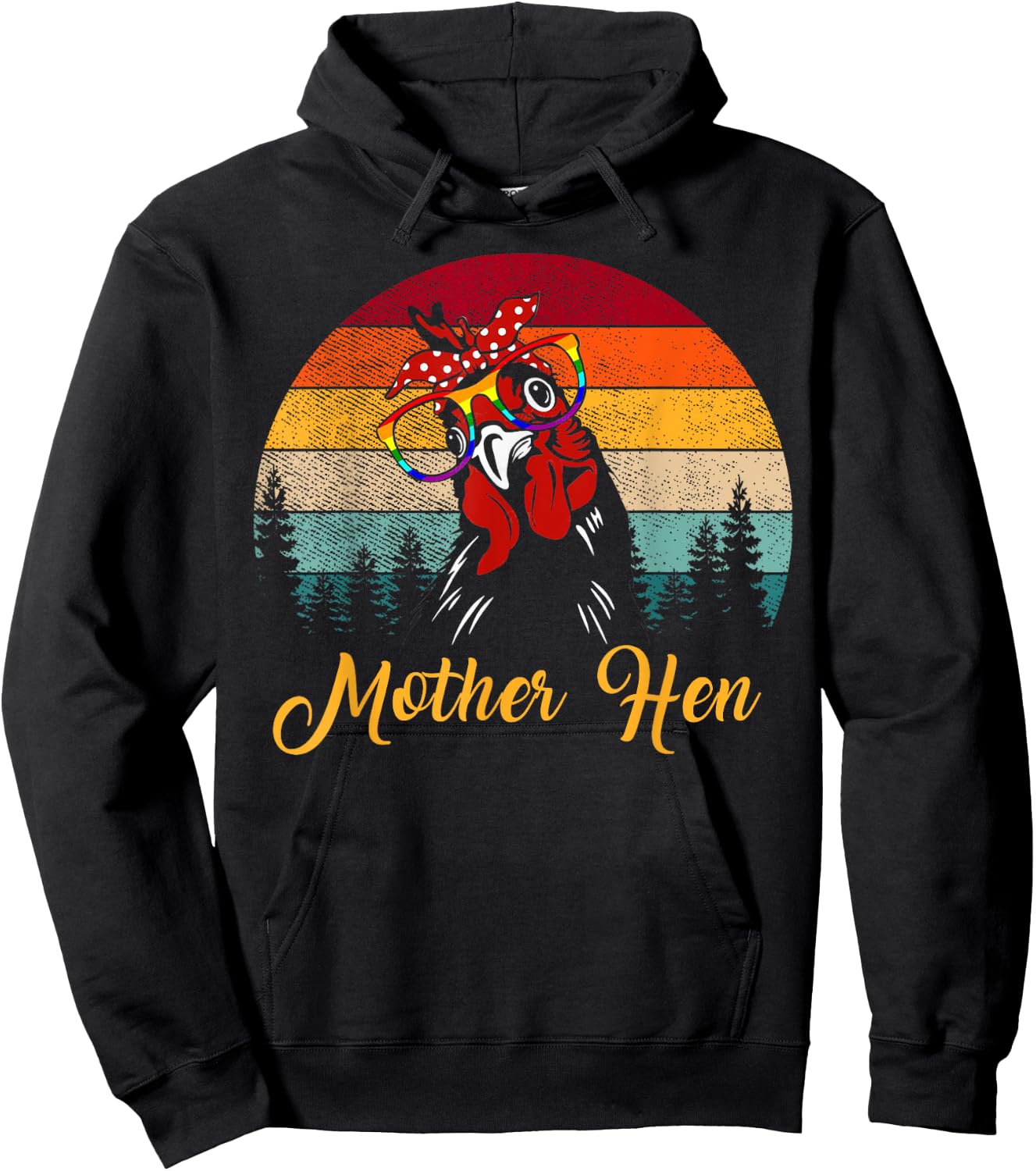 Mother Hen Chicken Farming Mothers Day Hoodie - Hoodie | Black