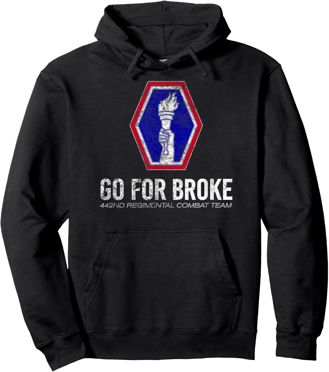 American Marauder: 442nd Regimental combat Team Go For Broke Hoodie - Hoodie | Black