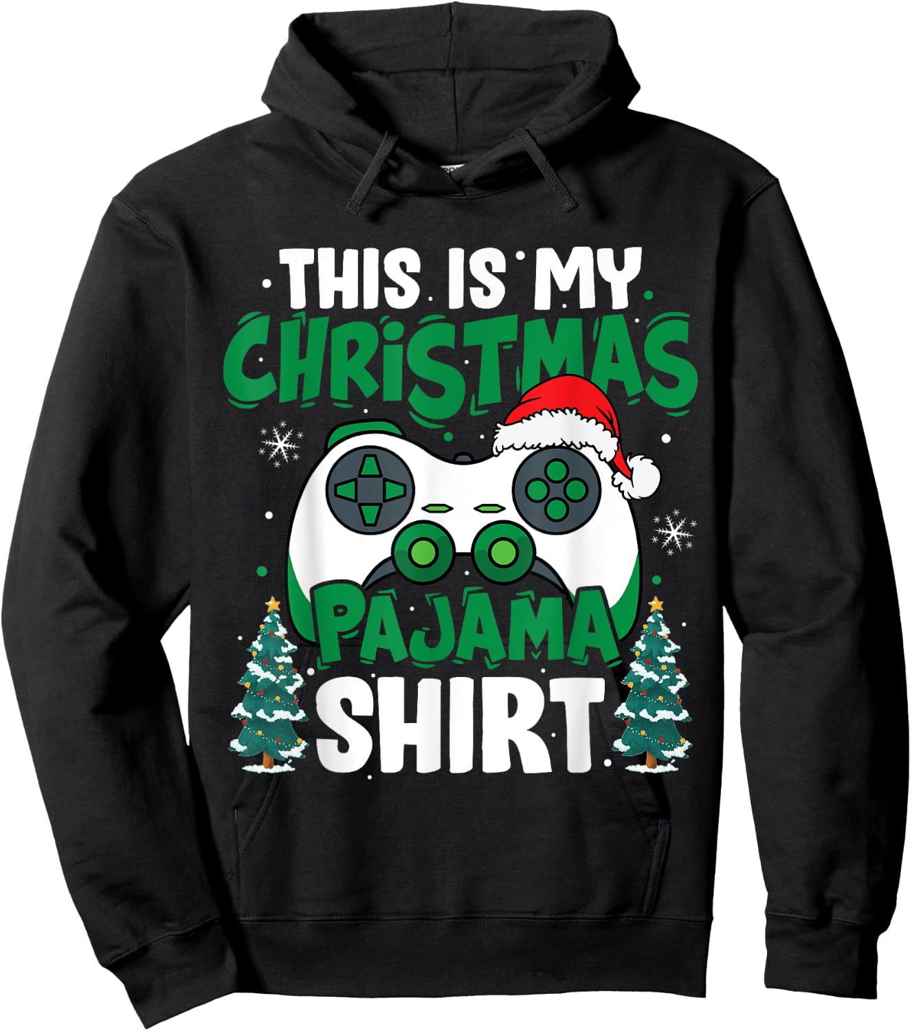 This Is My Christmas Pajama Video Game Gamer Boys Teens Hoodie - Hoodie | Black