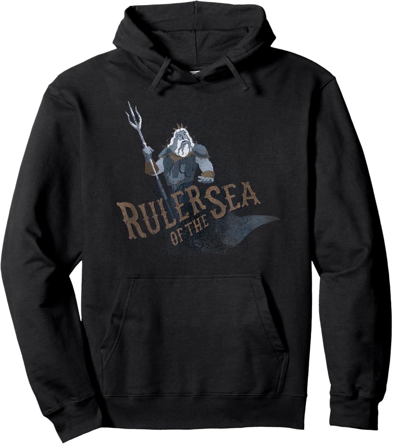 Disney The Little Mermaid King Triton Ruler of The Sea Retro Hoodie - Hoodie | Black