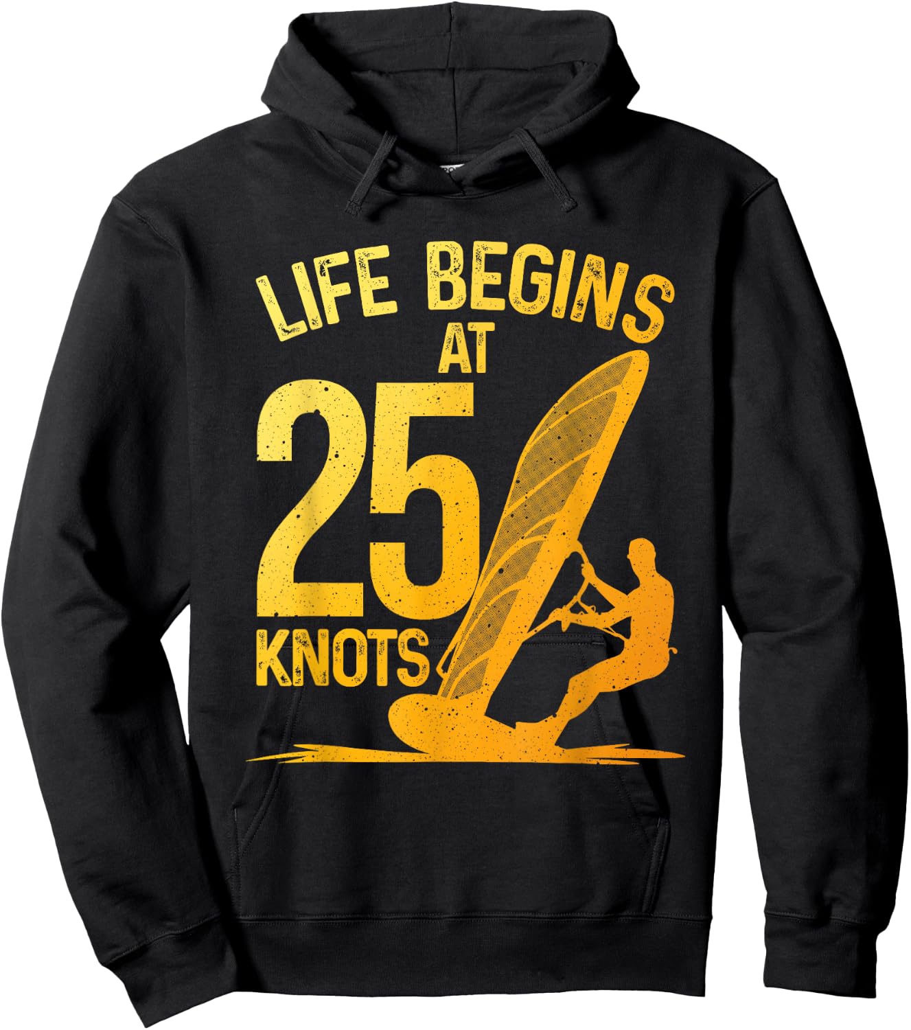 Funny Windsurfing Art Women Wind Surfing Windsurfer Hoodie - Hoodie | Black