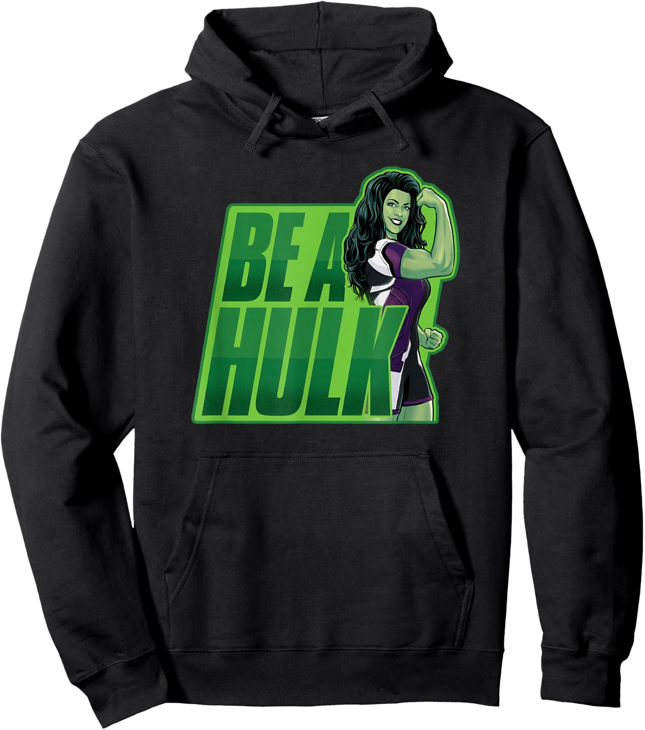 Marvel She-Hulk Be A Hulk Jennifer Walters Power Pose Hoodie - Hoodie | Black