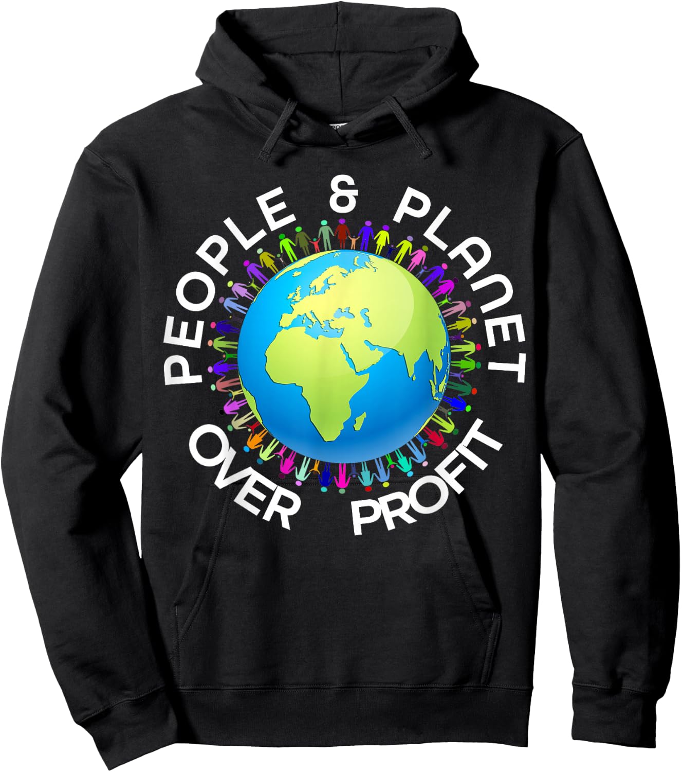 People And Planet Over Profit Hoodie - Hoodie | Black