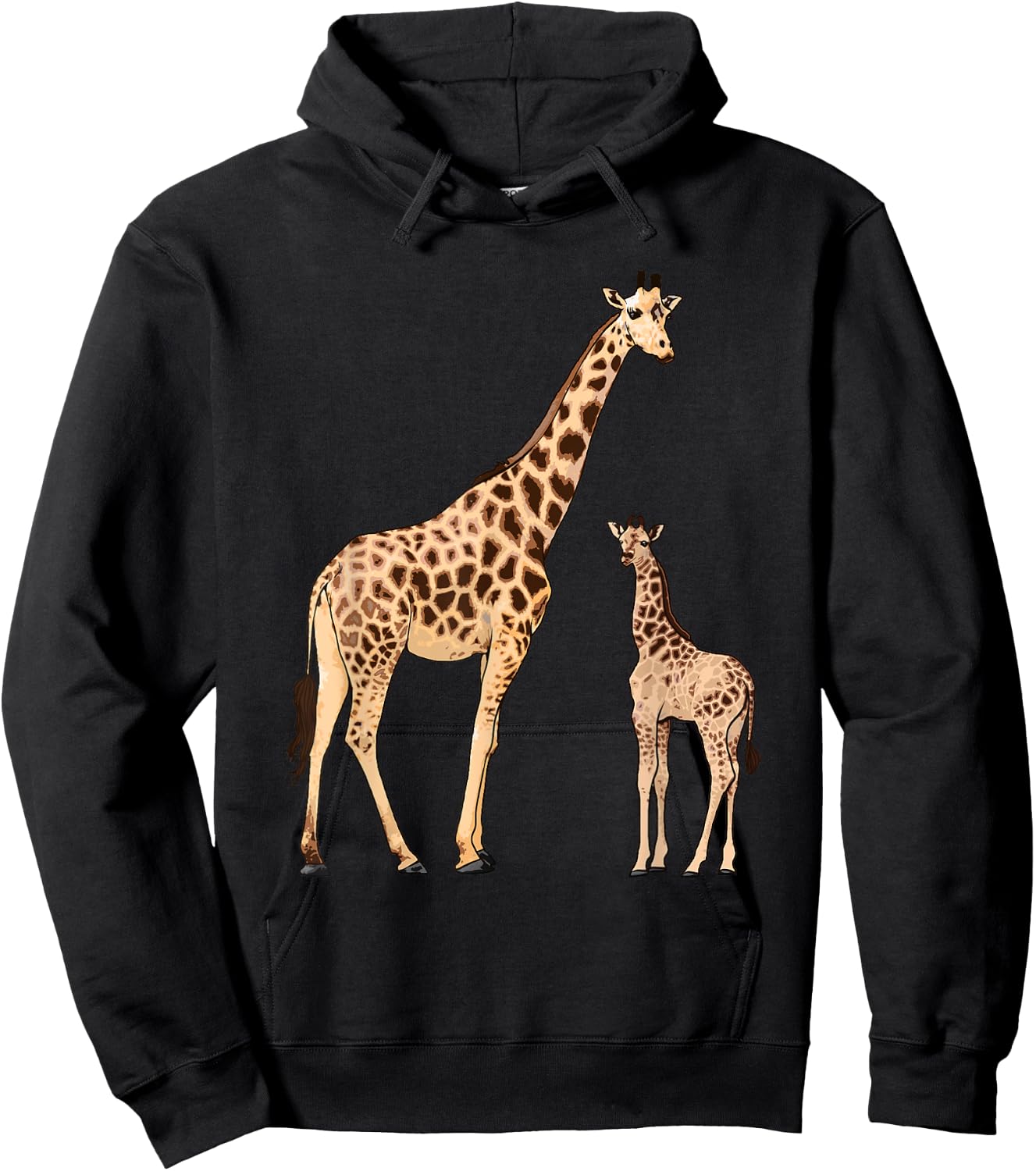 Funny Giraffe Design Kids Boys Girls Giraffe Lover Hoodie - Hoodie | Black