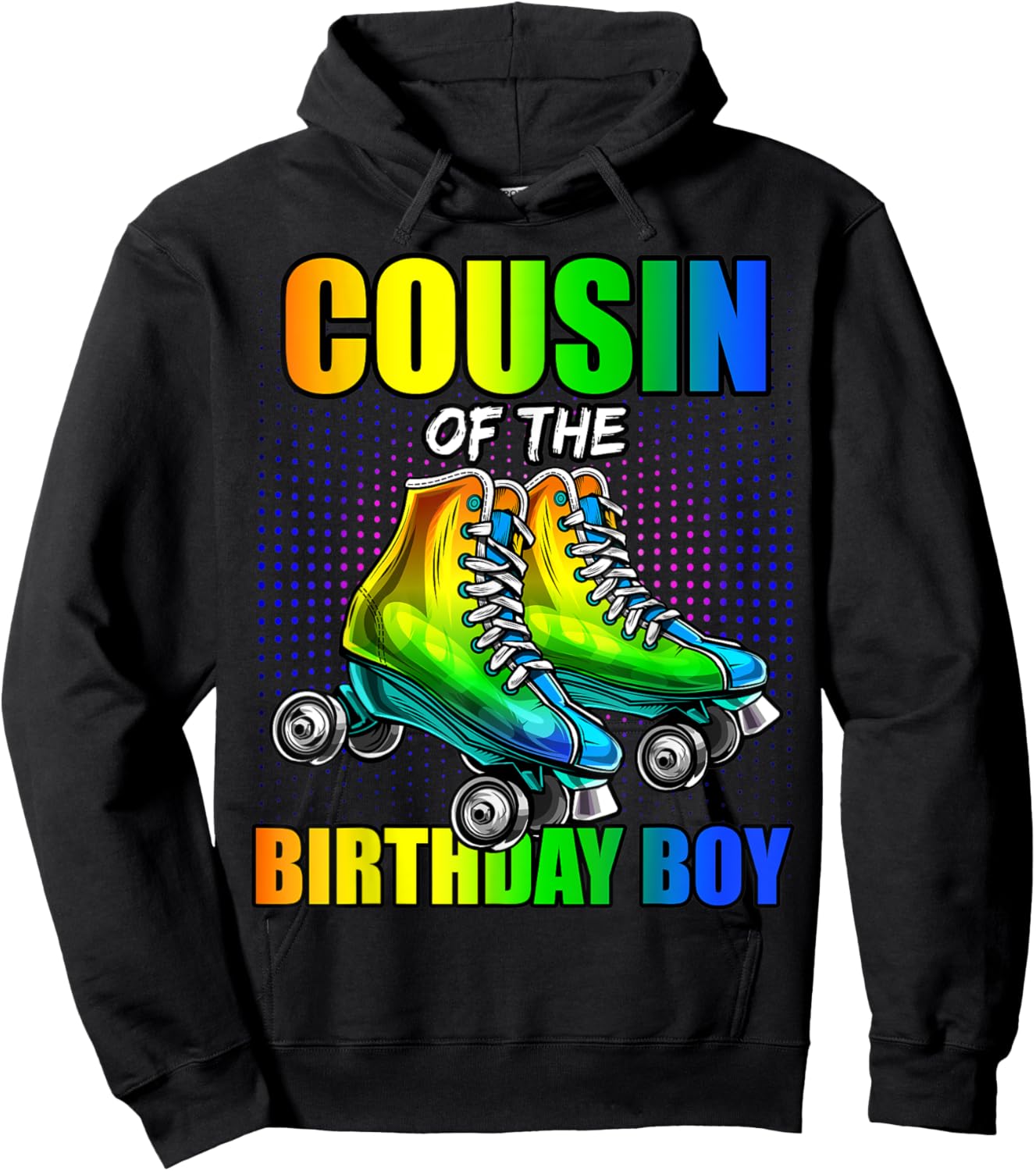 Cousin Birthday Boy Roller Skating Birthday Matching Family Hoodie - Hoodie | Black