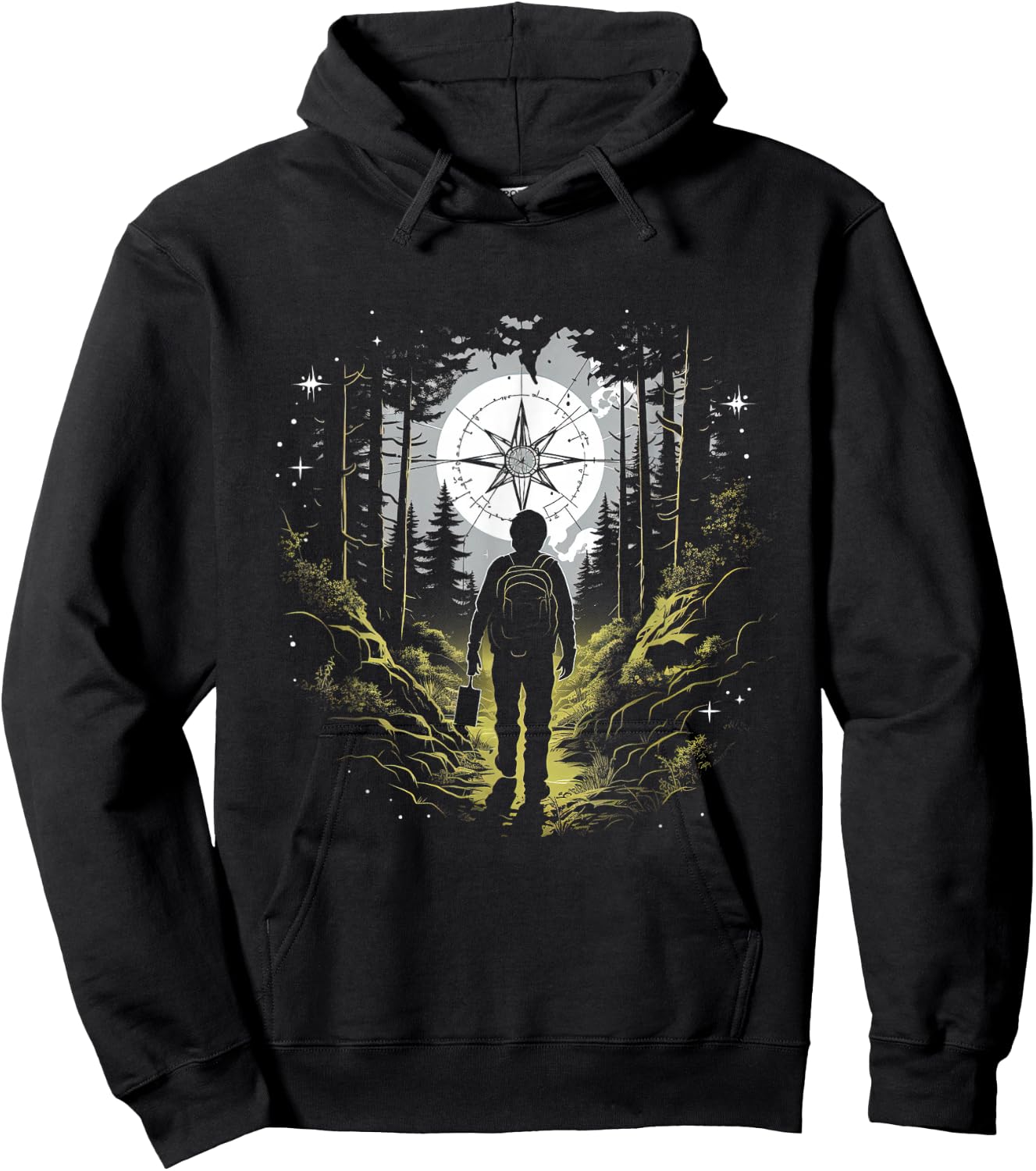 Geocaching Nature Compass Adventure Hoodie - Hoodie | Black