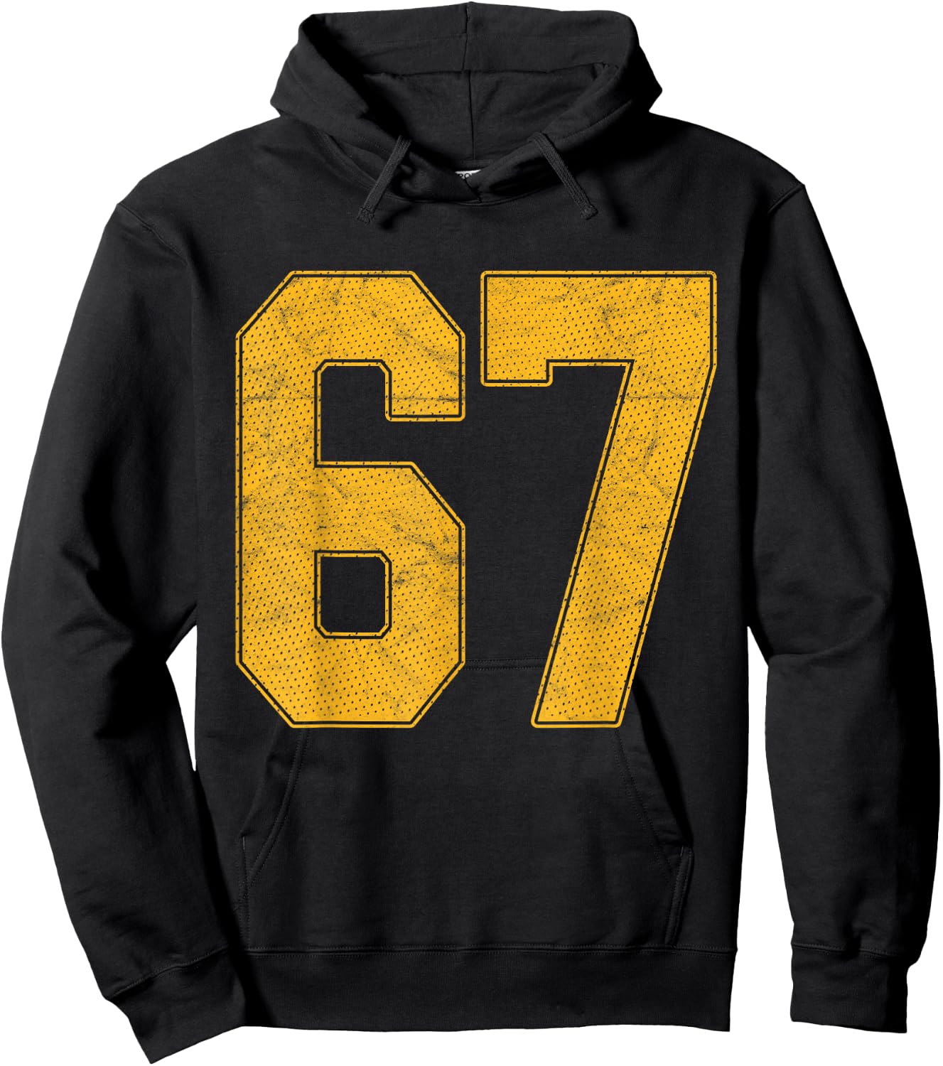 Number 67 Numbered Uniform Sports Team Jersey 67th Birthday Hoodie - Hoodie | Black