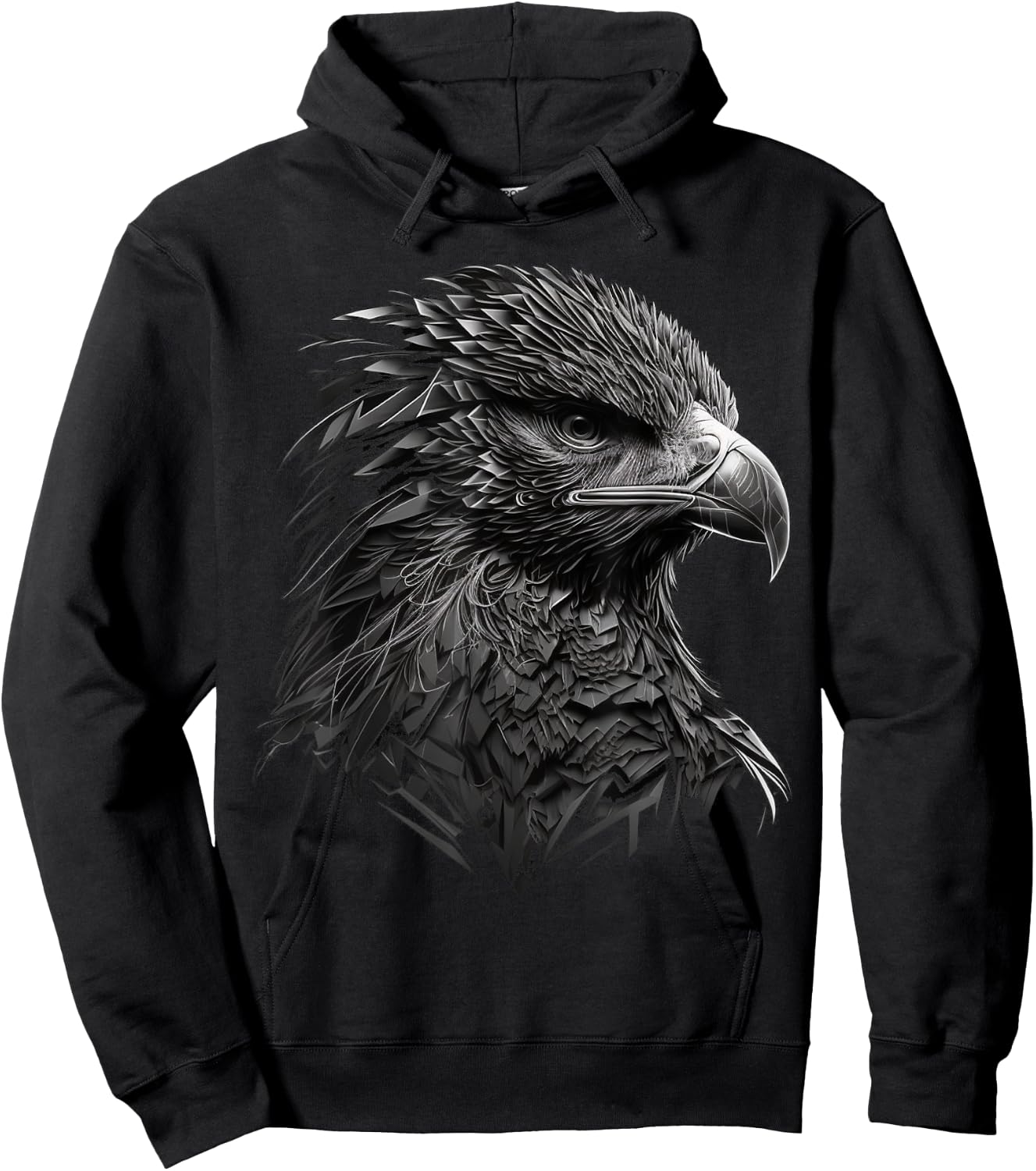 Eagle Bird Falcon Bird Motif Animal Hoodie - Hoodie | Black