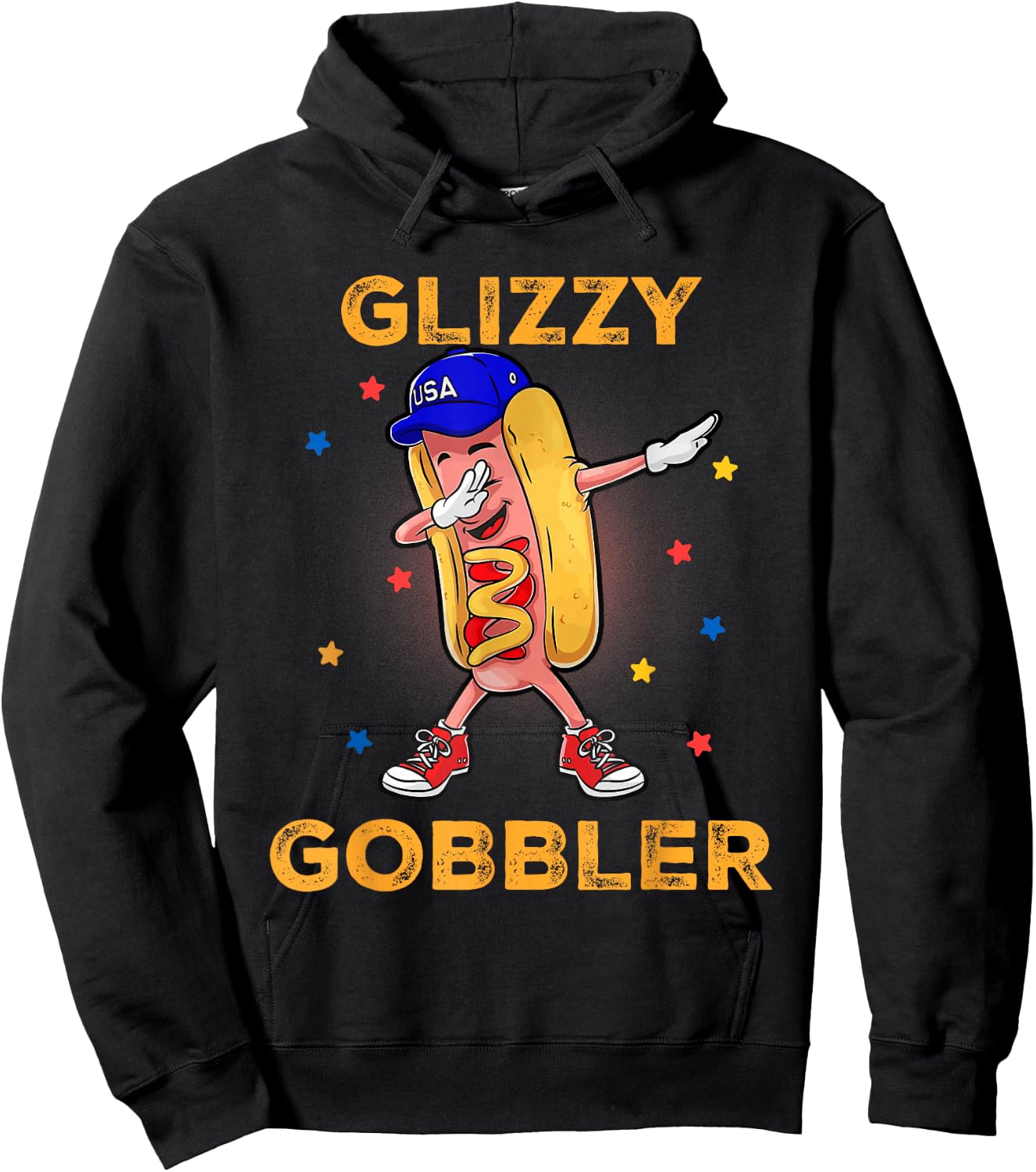 Funny Glizzy Gobbler Hotdog Men Women Hoodie - Hoodie | Black
