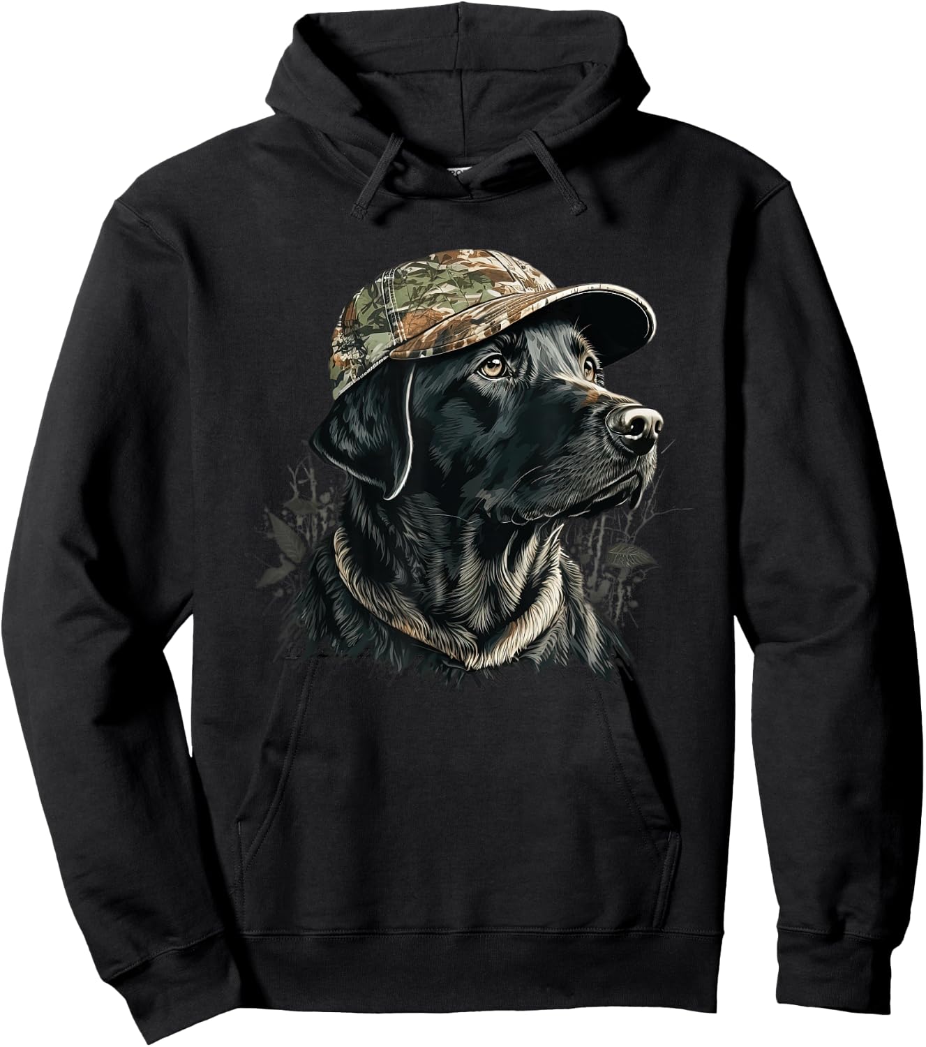 Labrador Duck Hunting Partner Camo Hat Waterfowl Hunter Dog Men Women Hoodie - Hoodie | Black