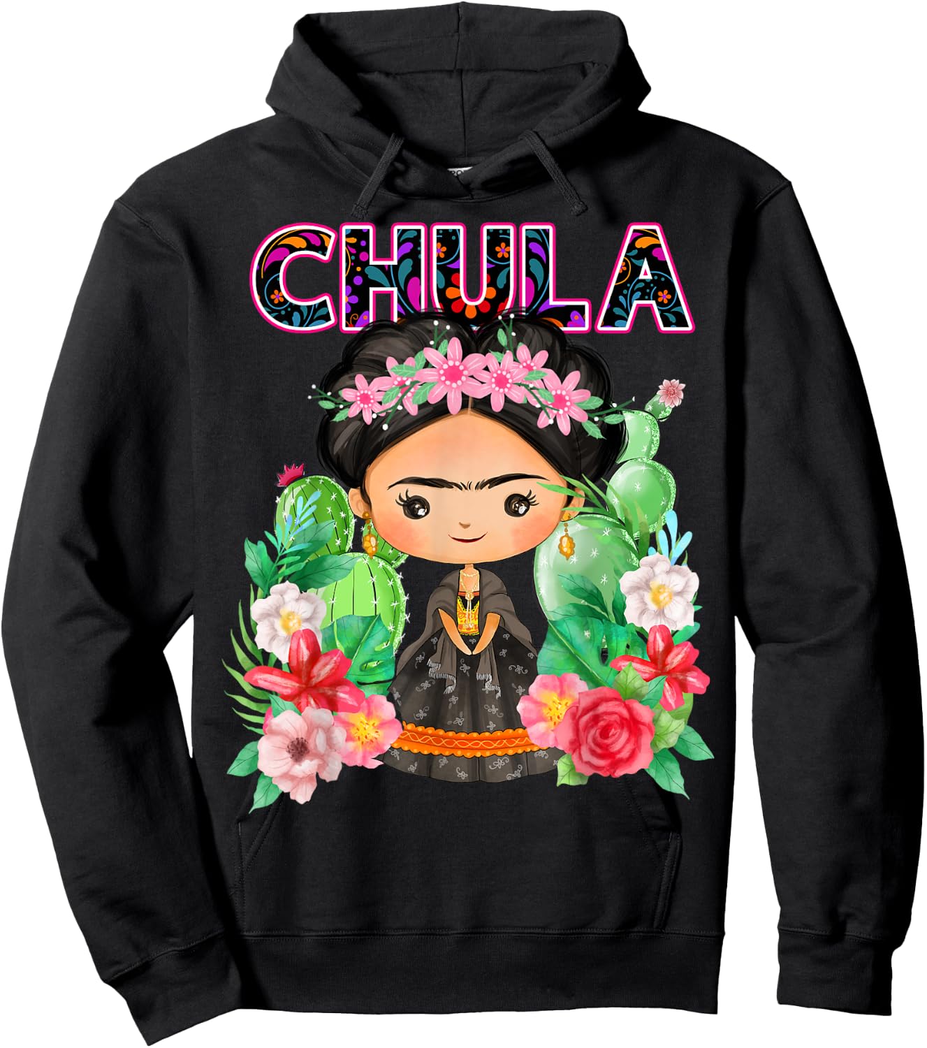 Mexican Lele Doll Honor Native Mexican Women Handmade Doll Hoodie - Hoodie | Black
