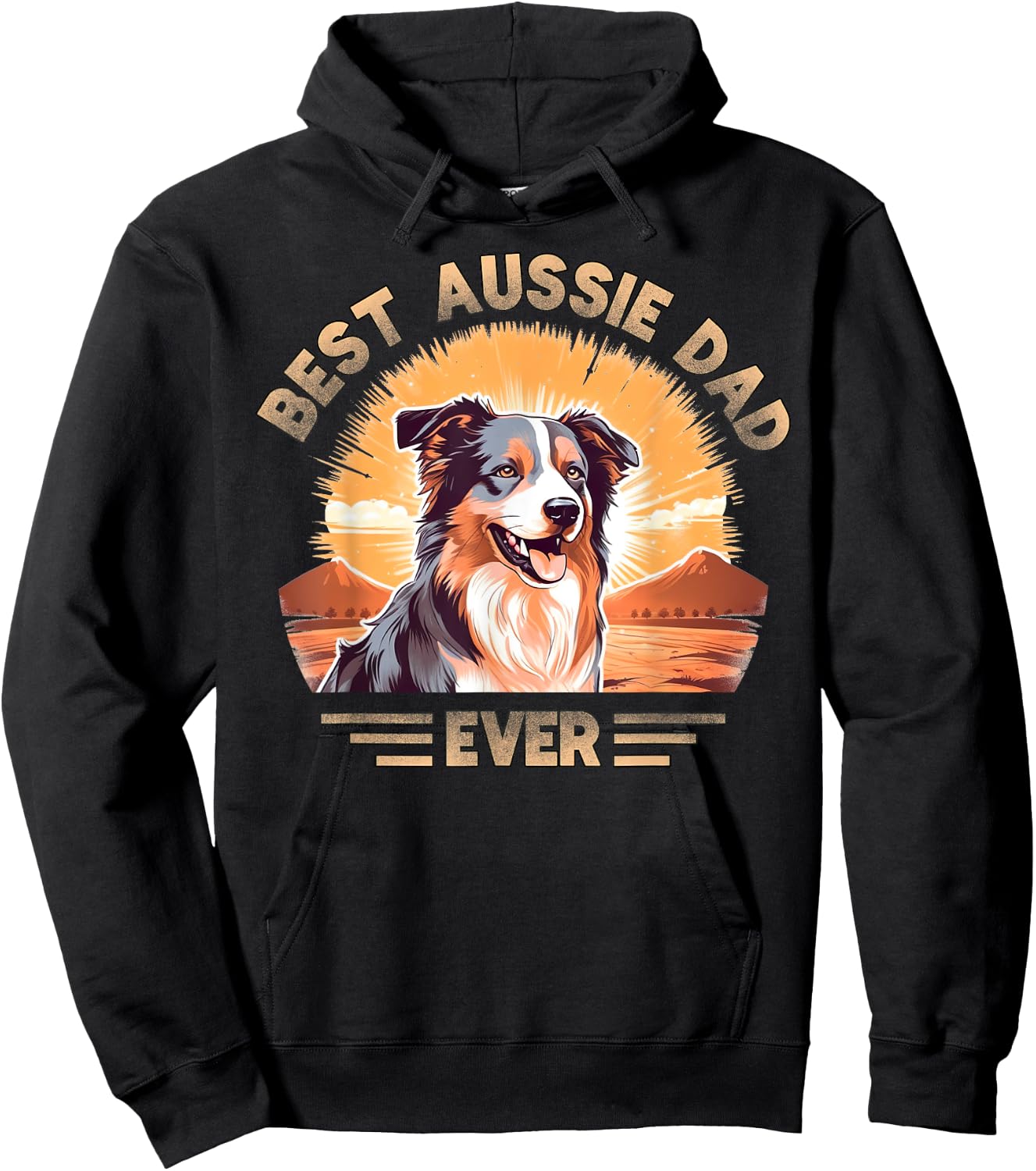 Aussie DAD Australian Shepherd Hoodie - Hoodie | Black