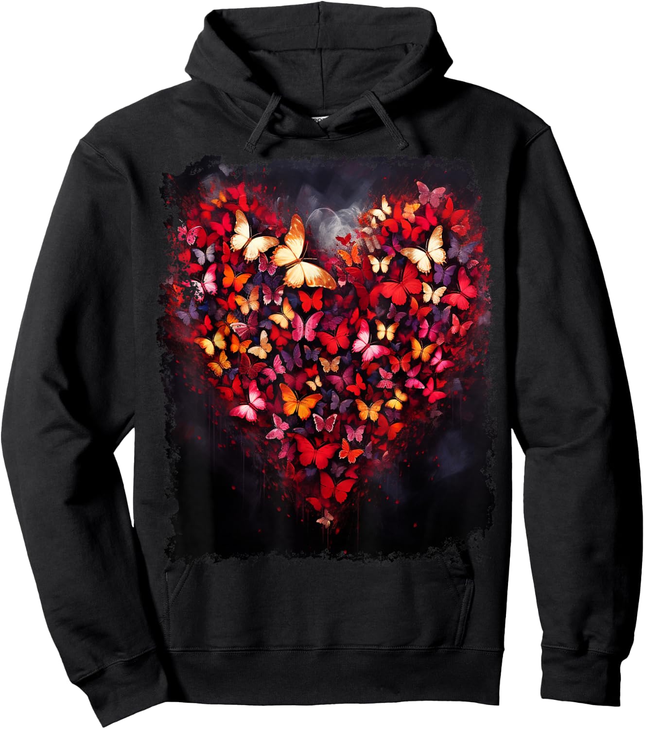 Butterfly Valentines Day Hoodie - Hoodie | Black