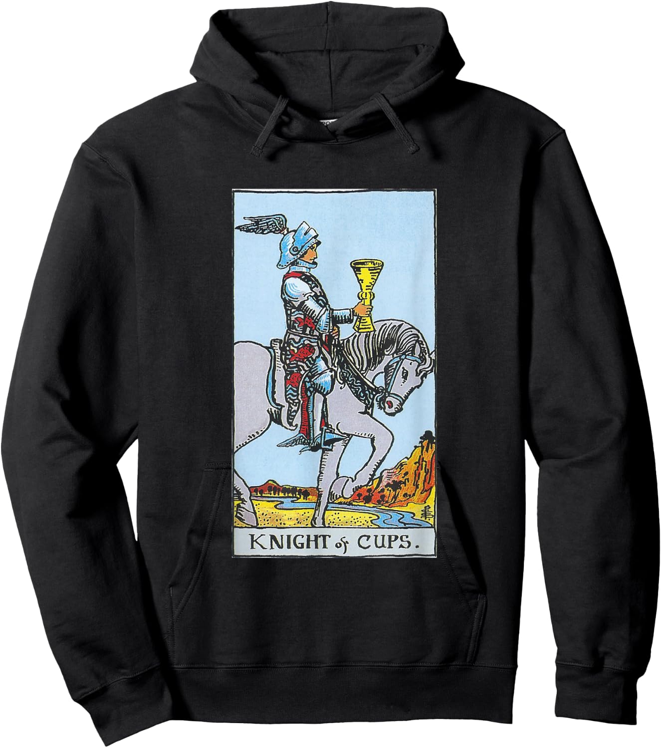 Knight of Cups Shirt King of Cups Tarot Card Hoodie - Hoodie | Black