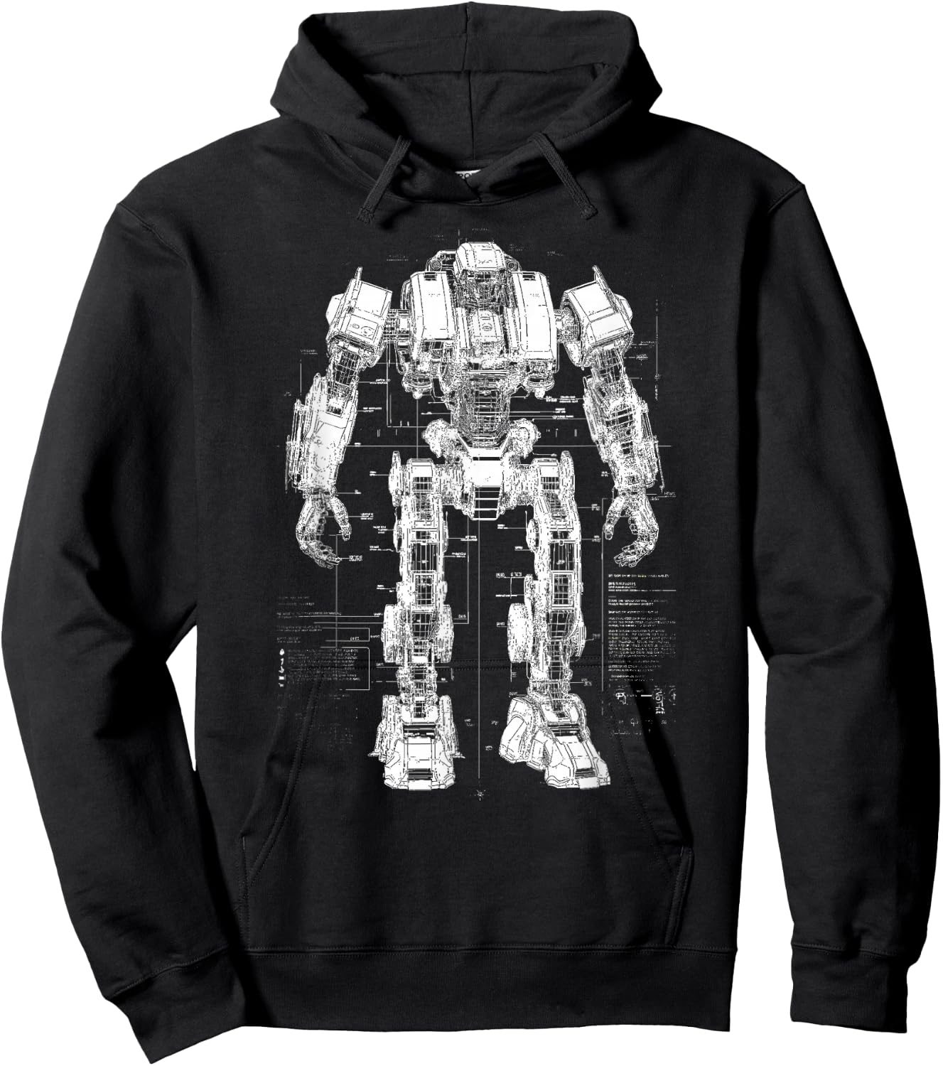 Mech Robot Design/Sketch/Drawing Hoodie - Hoodie | Black