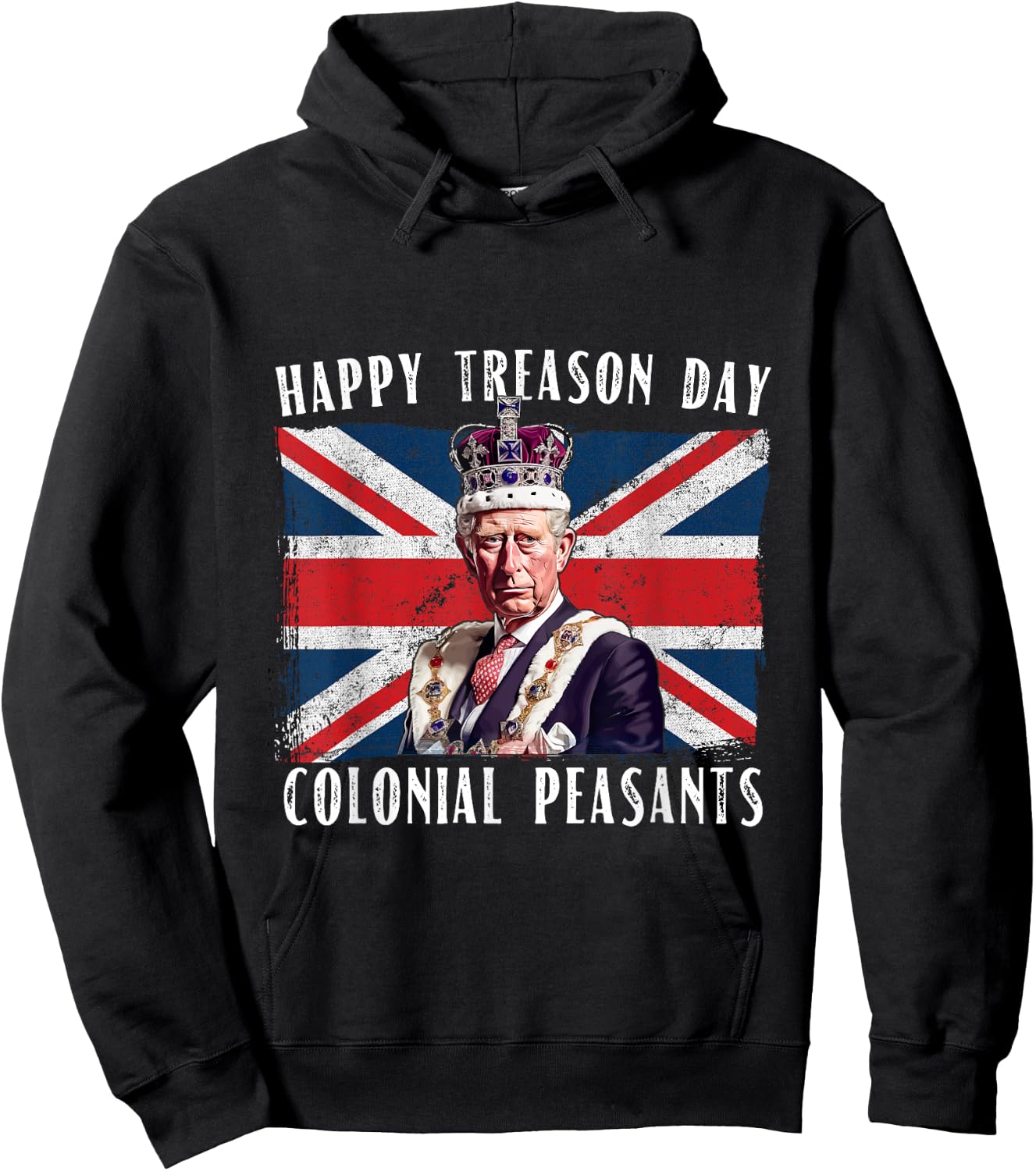 Happy Treason Day USA July 4th British Hoodie - Hoodie | Black
