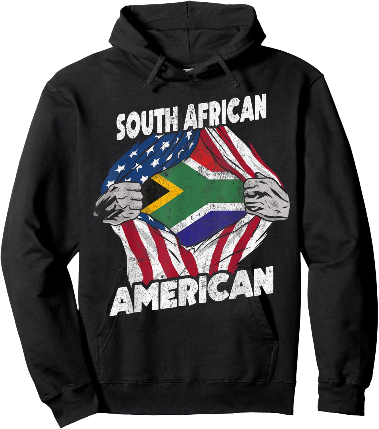 South African And American Flag South Africa Proud Hoodie - Hoodie | Black