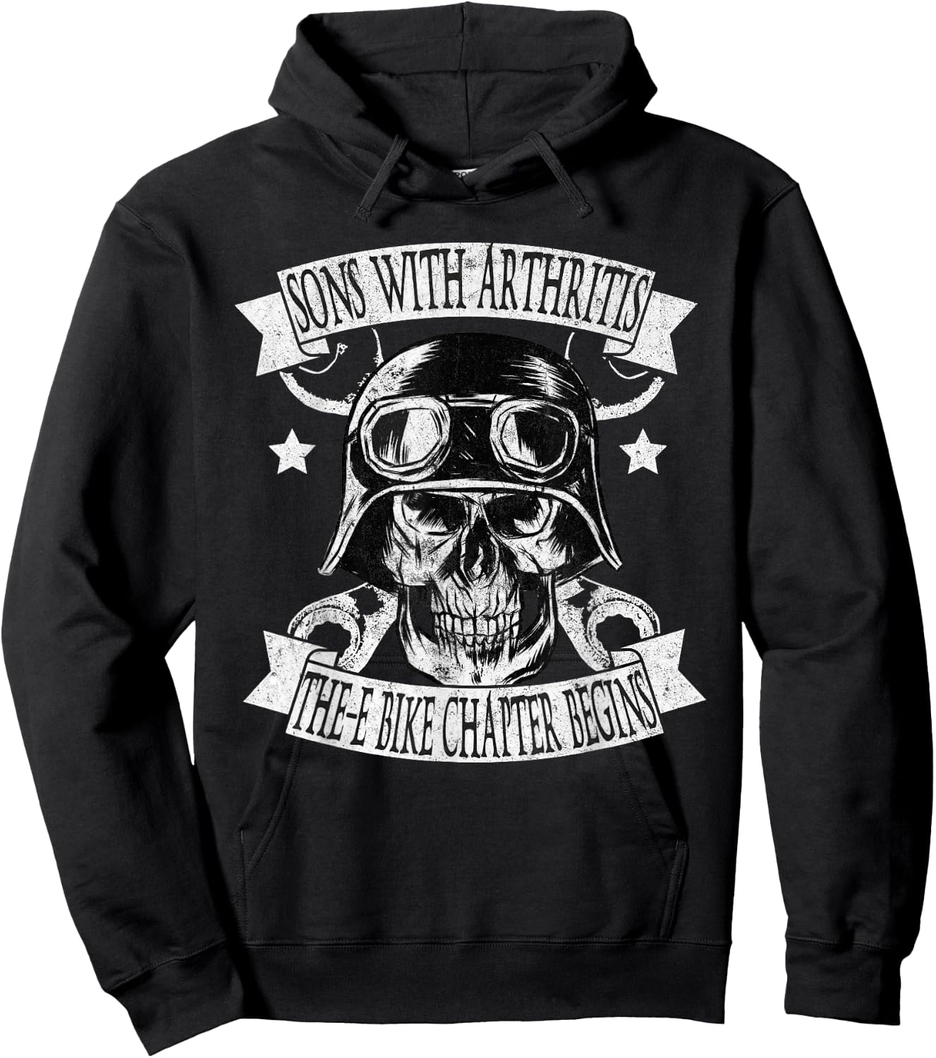Sons With Arthritis The E-Bike Chapter Funny Biker Birthday Hoodie - Hoodie | Black
