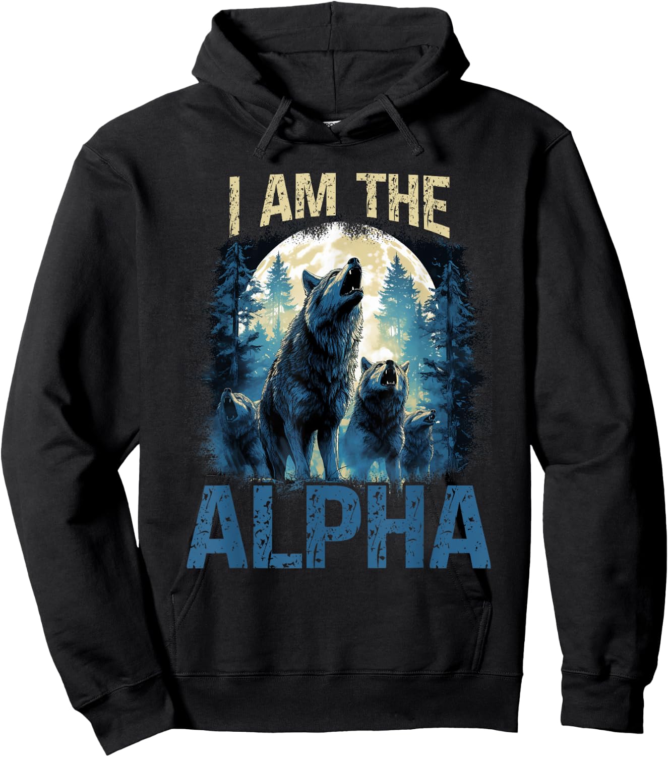 Men's I Am The Alpha Hoodie - Hoodie | Black