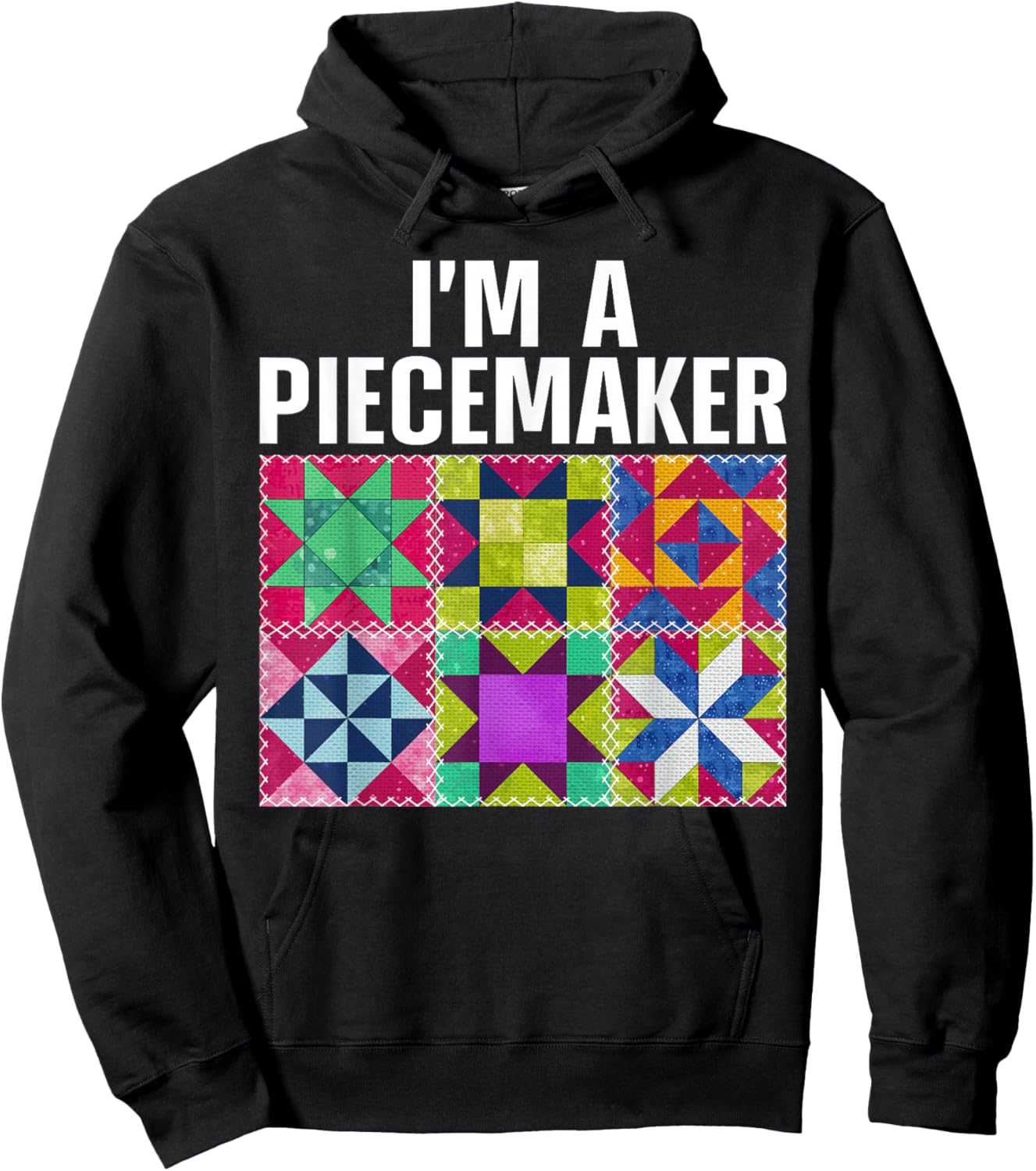 Funny Quilting Art For Quilter Sewer Women Moms Piecemaker Hoodie - Hoodie | Black