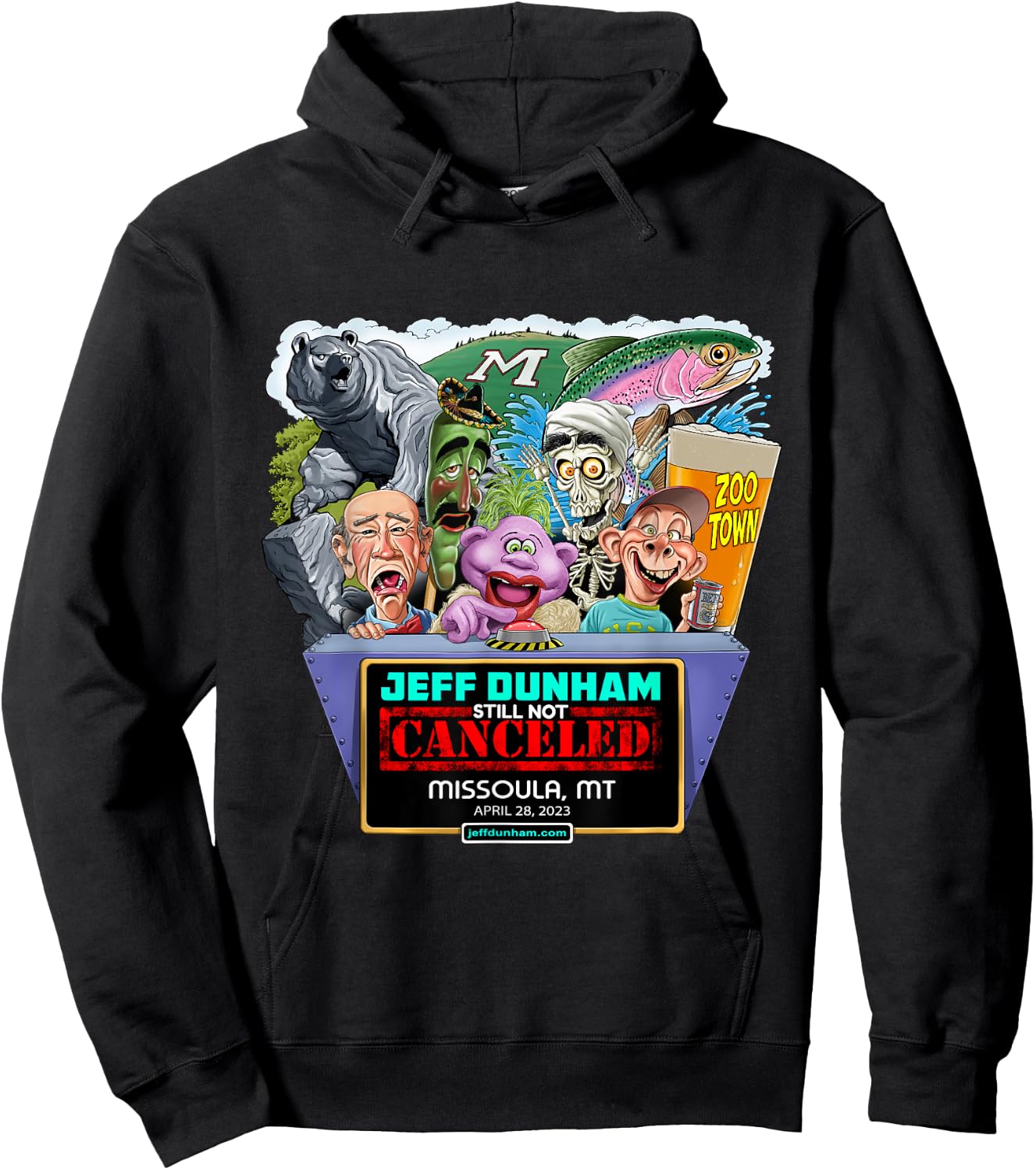 Jeff Dunham Missoula, MT (2023) Hoodie - Hoodie | Black