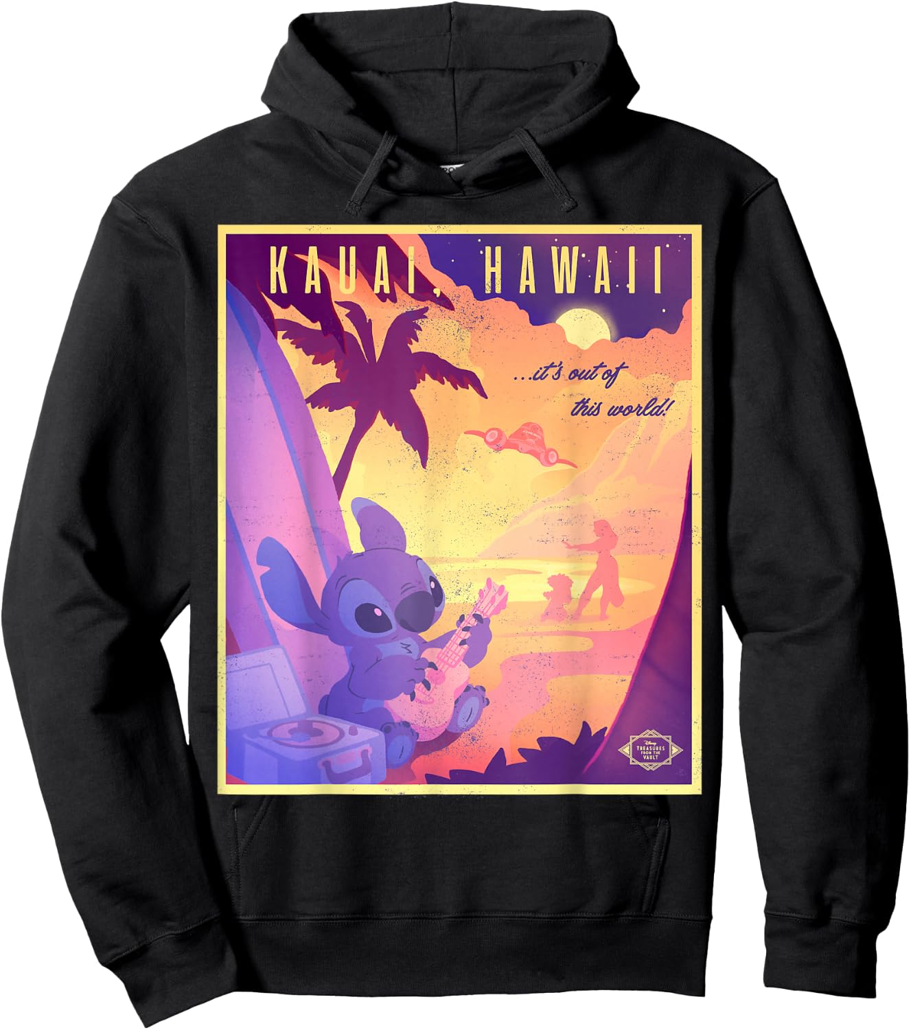 Disney Lilo & Stitch Kauai Hawaii It's Out of This World Hoodie - Hoodie | Black
