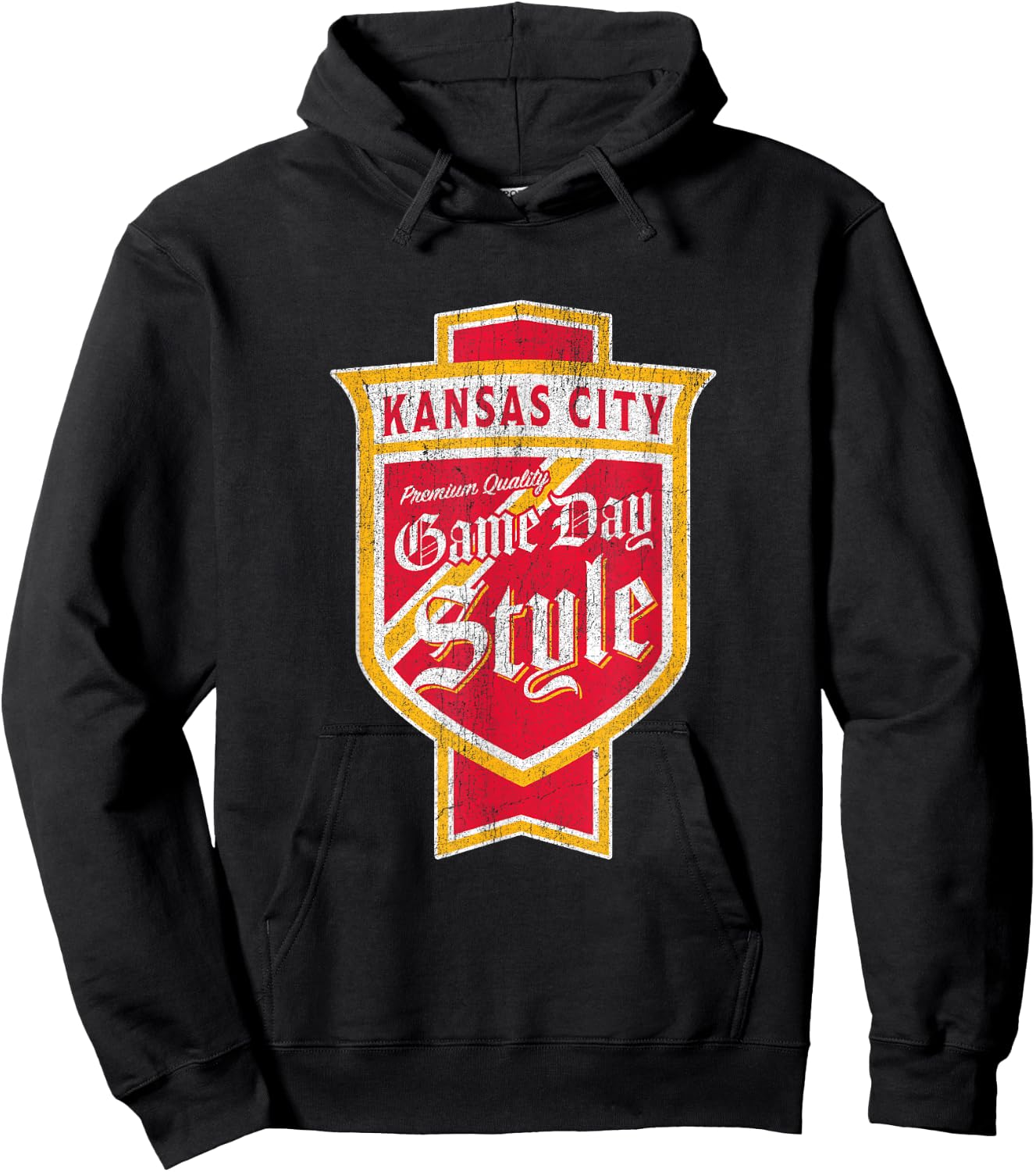 Faded Kansas City Beer Label - Cowtown City Pride Hoodie - Hoodie | Black